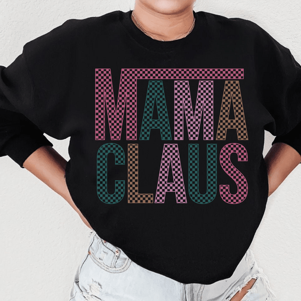 Mama Claus Sweatshirt Black / S Peachy Sunday T-Shirt
