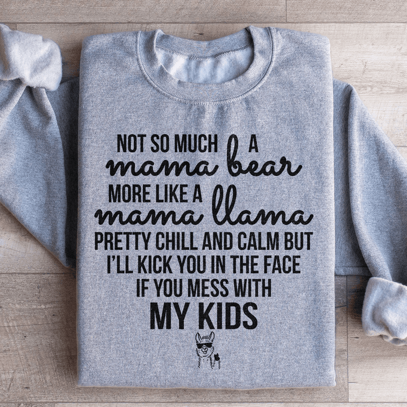 Mama Llama Sweatshirt Sport Grey / S Peachy Sunday T-Shirt