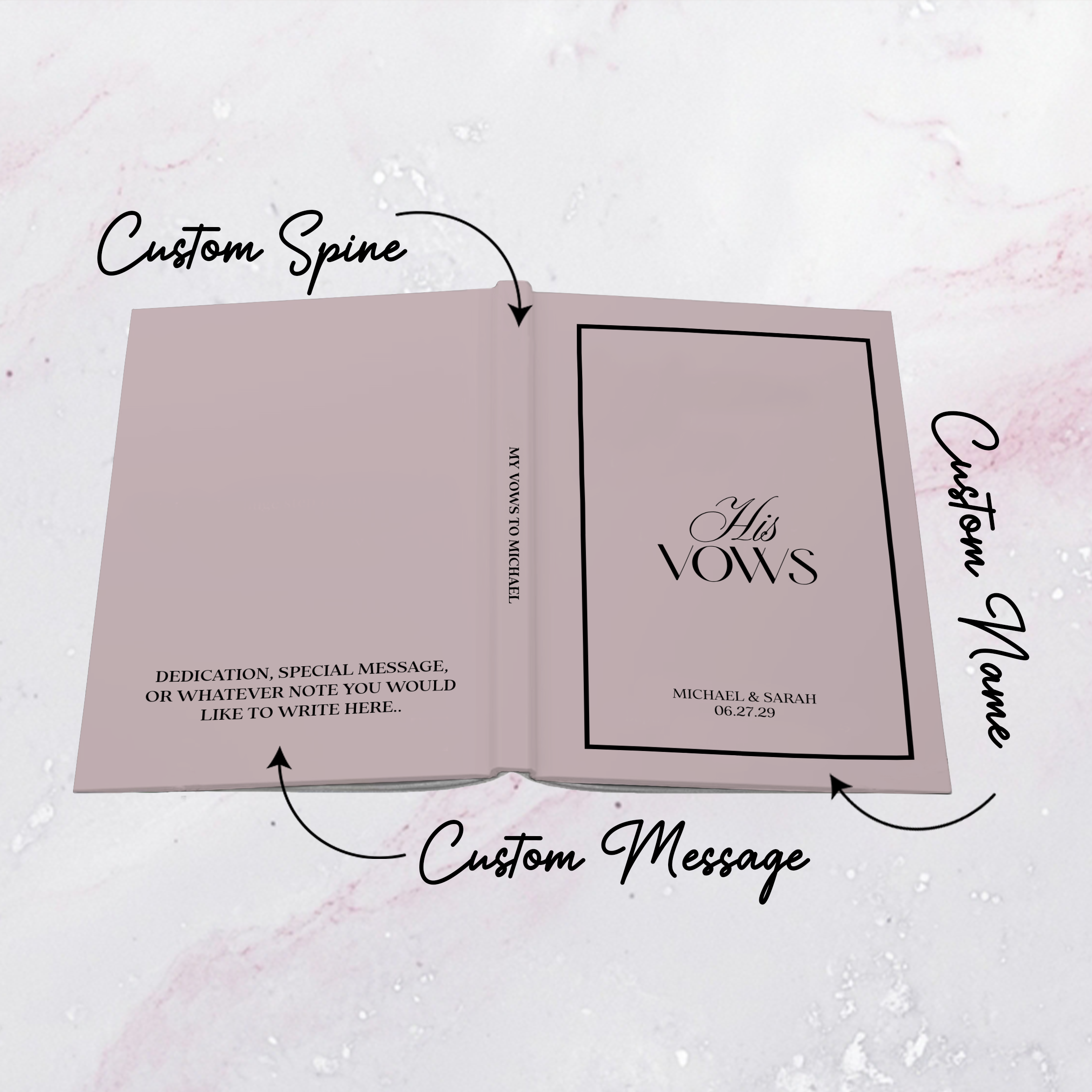 Personalized His And Her Vows Journal