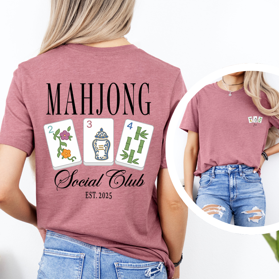 Personalized Mahjong Social Club Tee