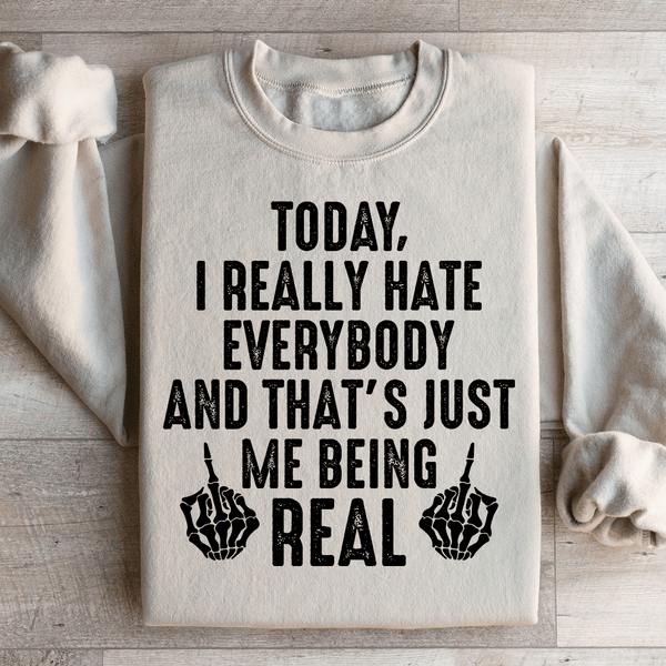 Me Being Real Sweatshirt Sand / S Peachy Sunday T-Shirt