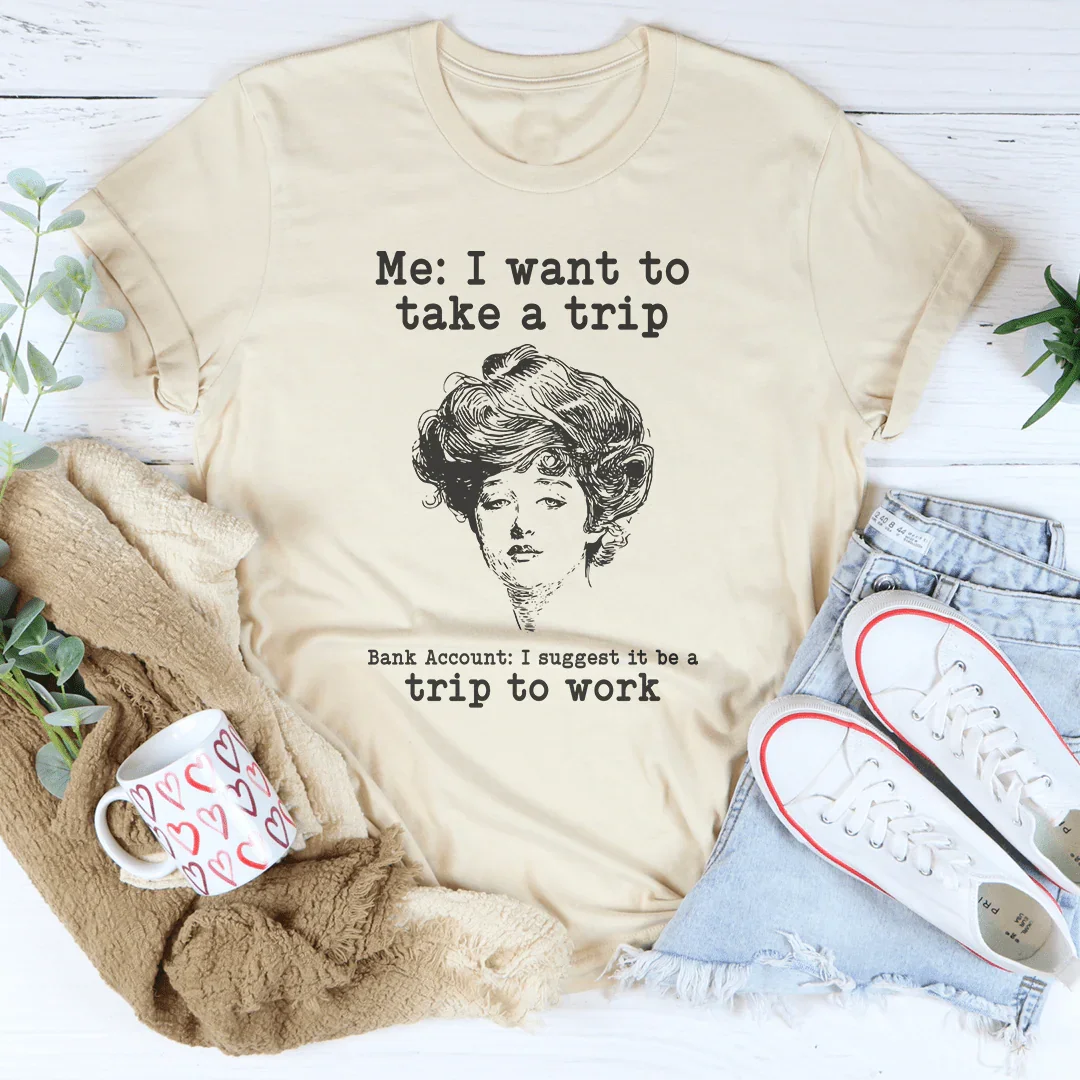 Me I Want To Take A Trip Tee Soft Cream / S Peachy Sunday T-Shirt