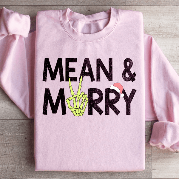 Mean & Merry Sweatshirt Light Pink / S Peachy Sunday T-Shirt