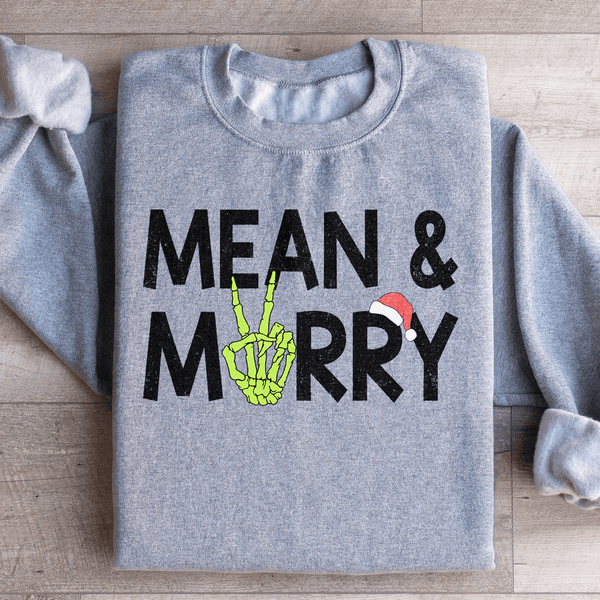 Mean & Merry Sweatshirt Sport Grey / S Peachy Sunday T-Shirt