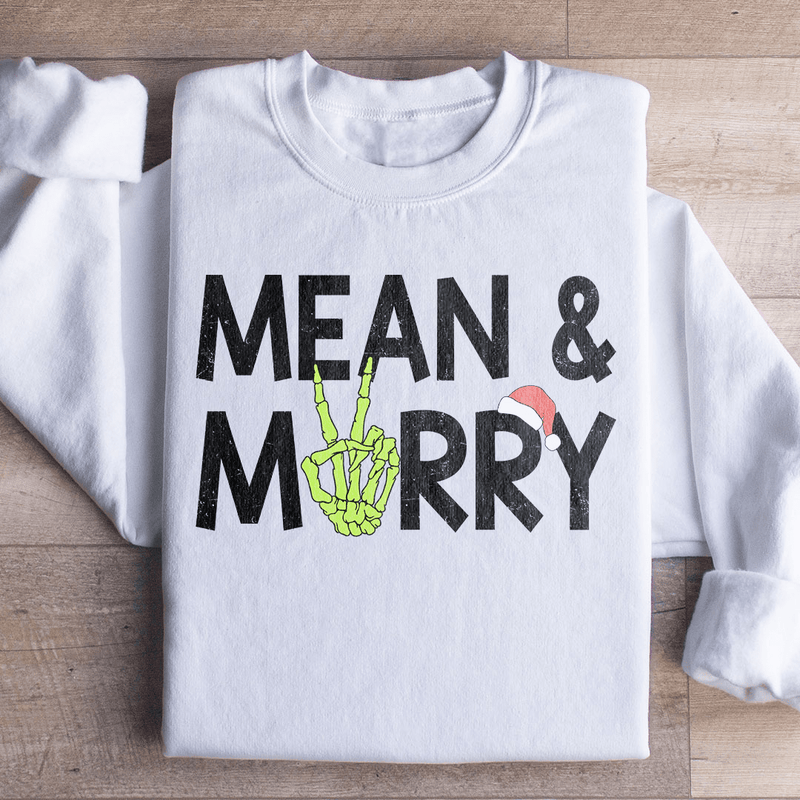 Mean & Merry Sweatshirt White / S Peachy Sunday T-Shirt