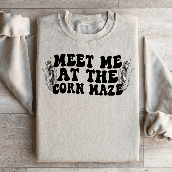 Meet Me At The Corn Maze Sweatshirt Sand / S Peachy Sunday T-Shirt