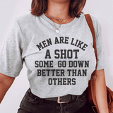 Men Are Like A Shot Some Go Down Better Than Others Tee Athletic Heather / S Peachy Sunday T-Shirt