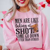Men Are Like Taking A Shot Some Go Better Than Others Tee Light Pink / S Peachy Sunday T-Shirt