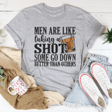 Men Are Like Taking A Shot Some Tee Athletic Heather / S Peachy Sunday T-Shirt