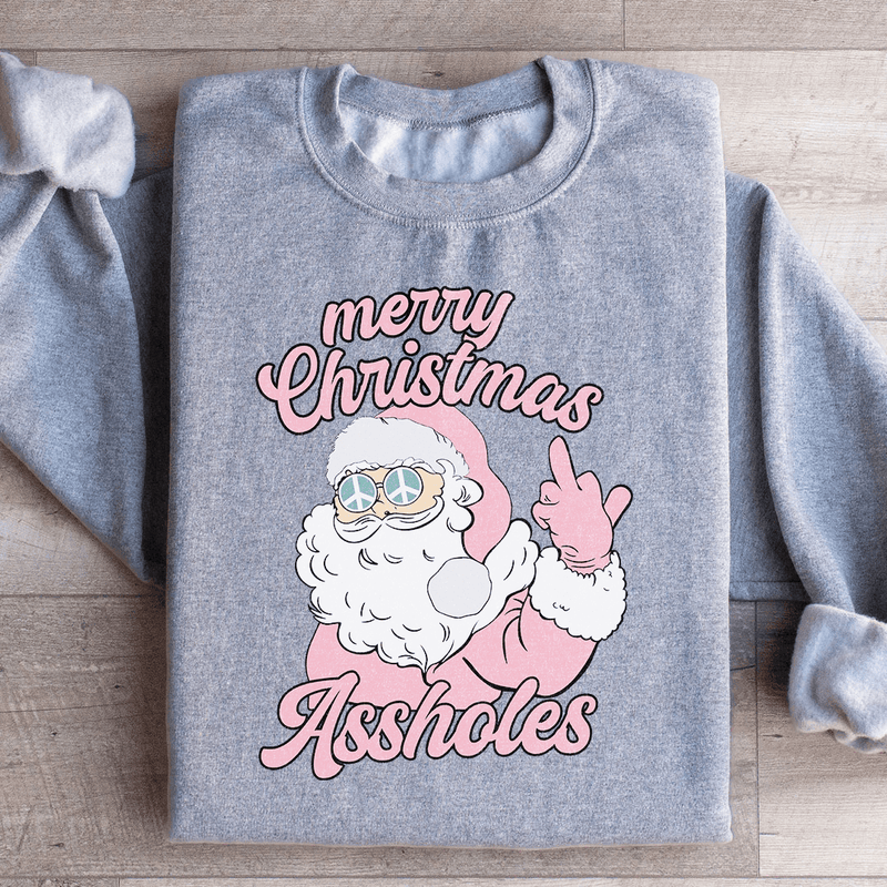 Merry Christmas A sholes Sweatshirt Sport Grey / S Peachy Sunday T-Shirt