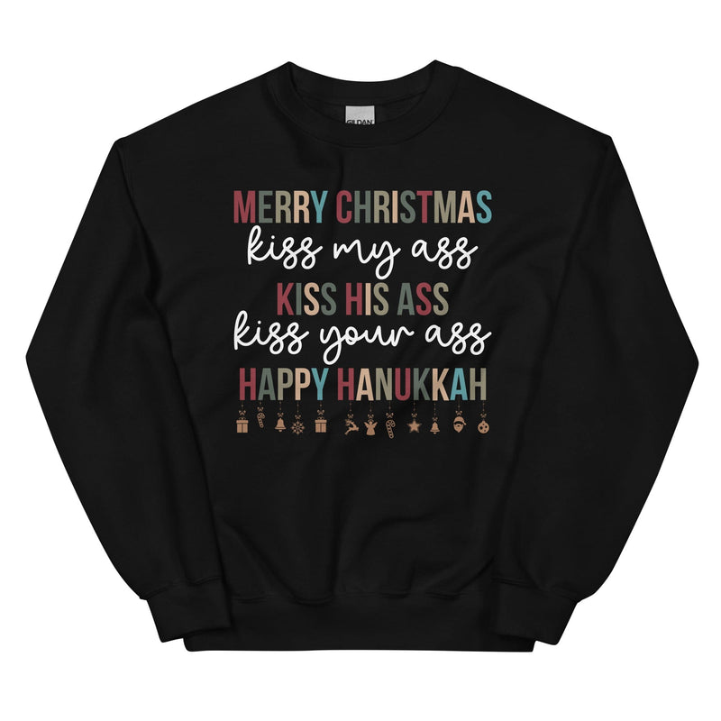 Merry Christmas Sweatshirt Black / S Peachy Sunday T-Shirt