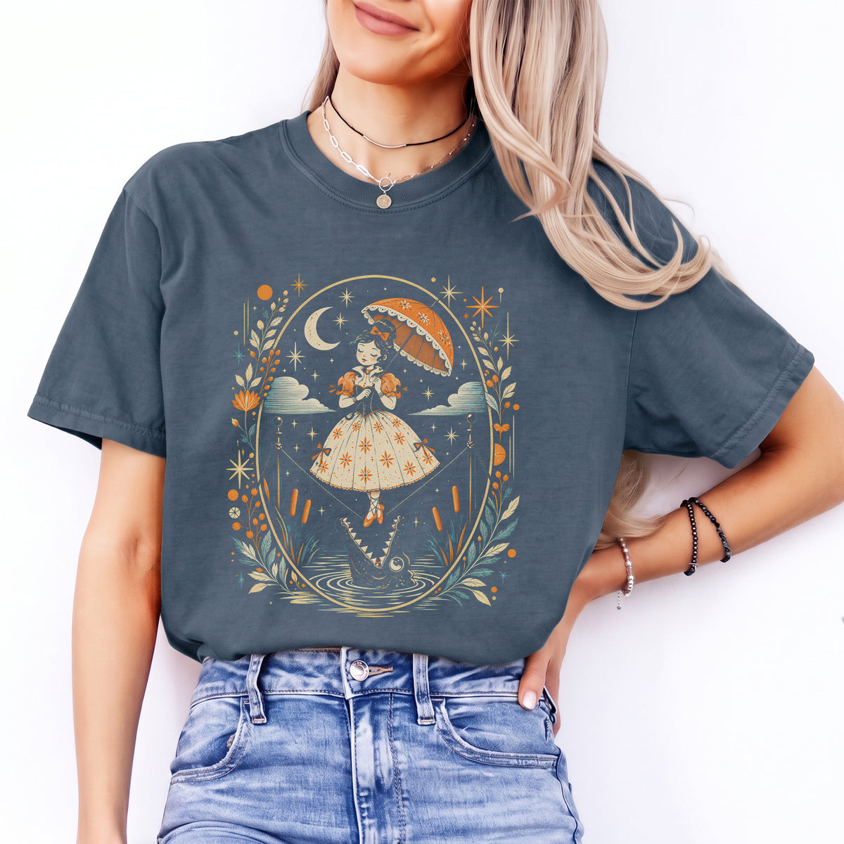 T-shirt graphique vintage « funambule »