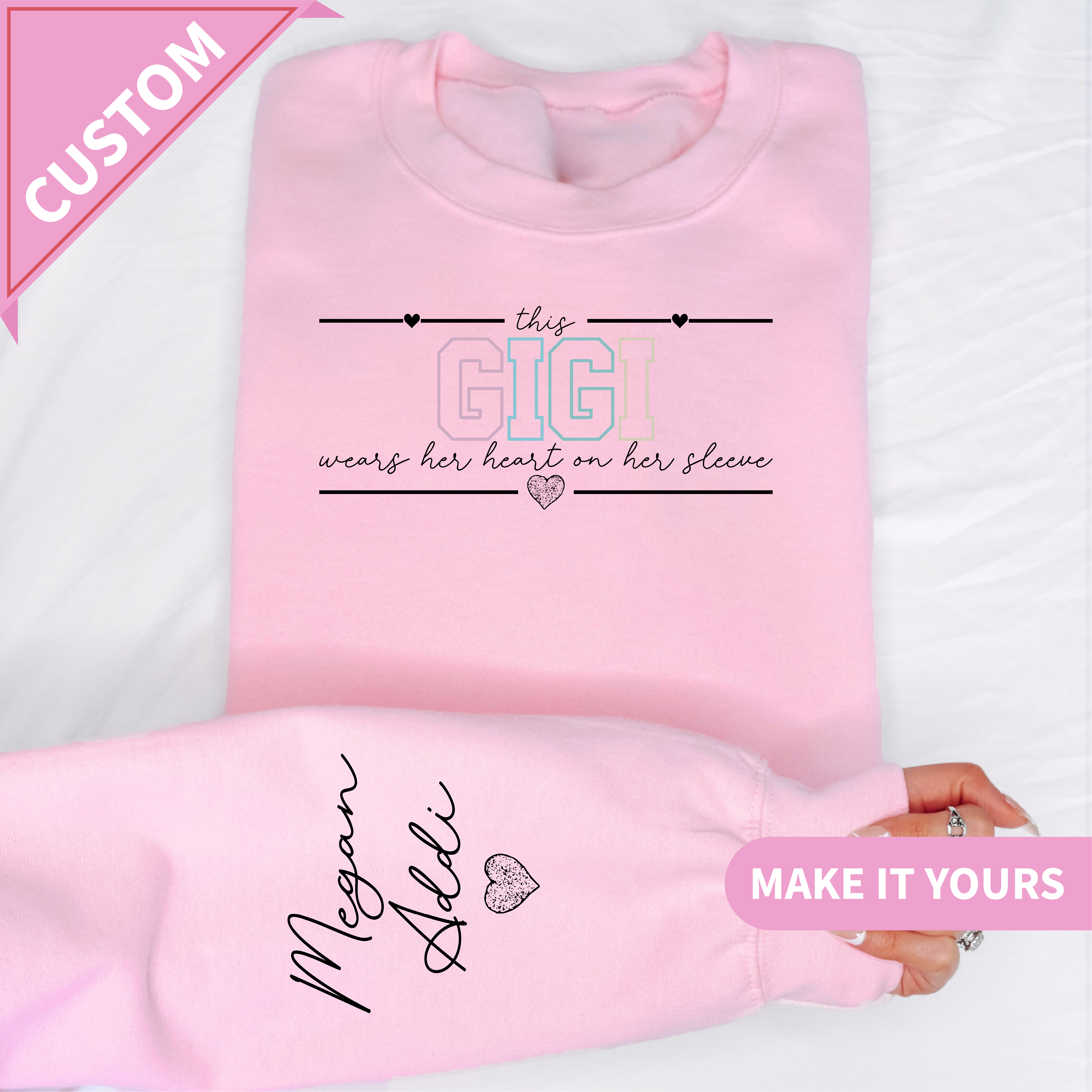 Custom Gigi Name Pullover for Grandma Sweatshirt