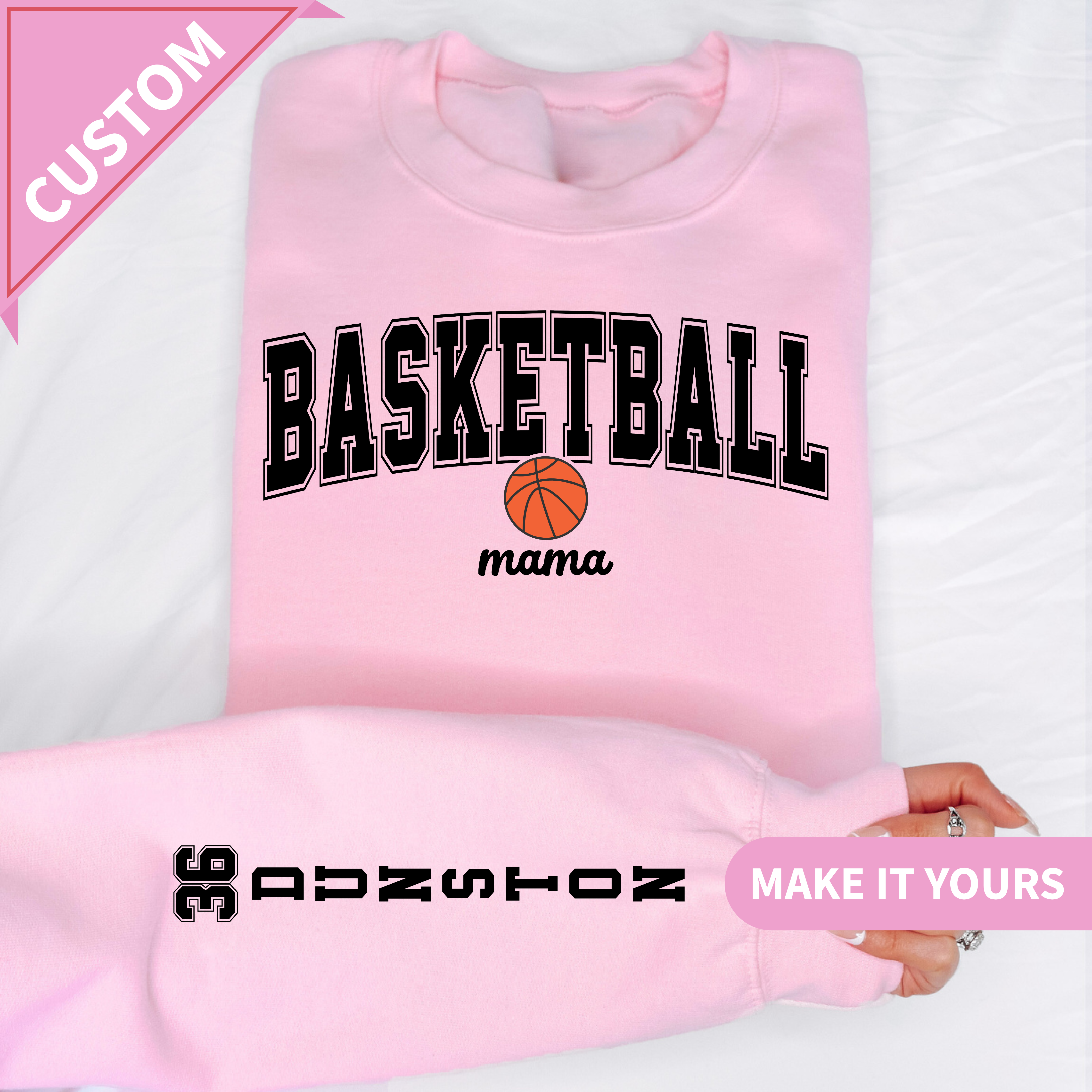 Custom Basketball Mama Sports Fan Gift Sweatshirt