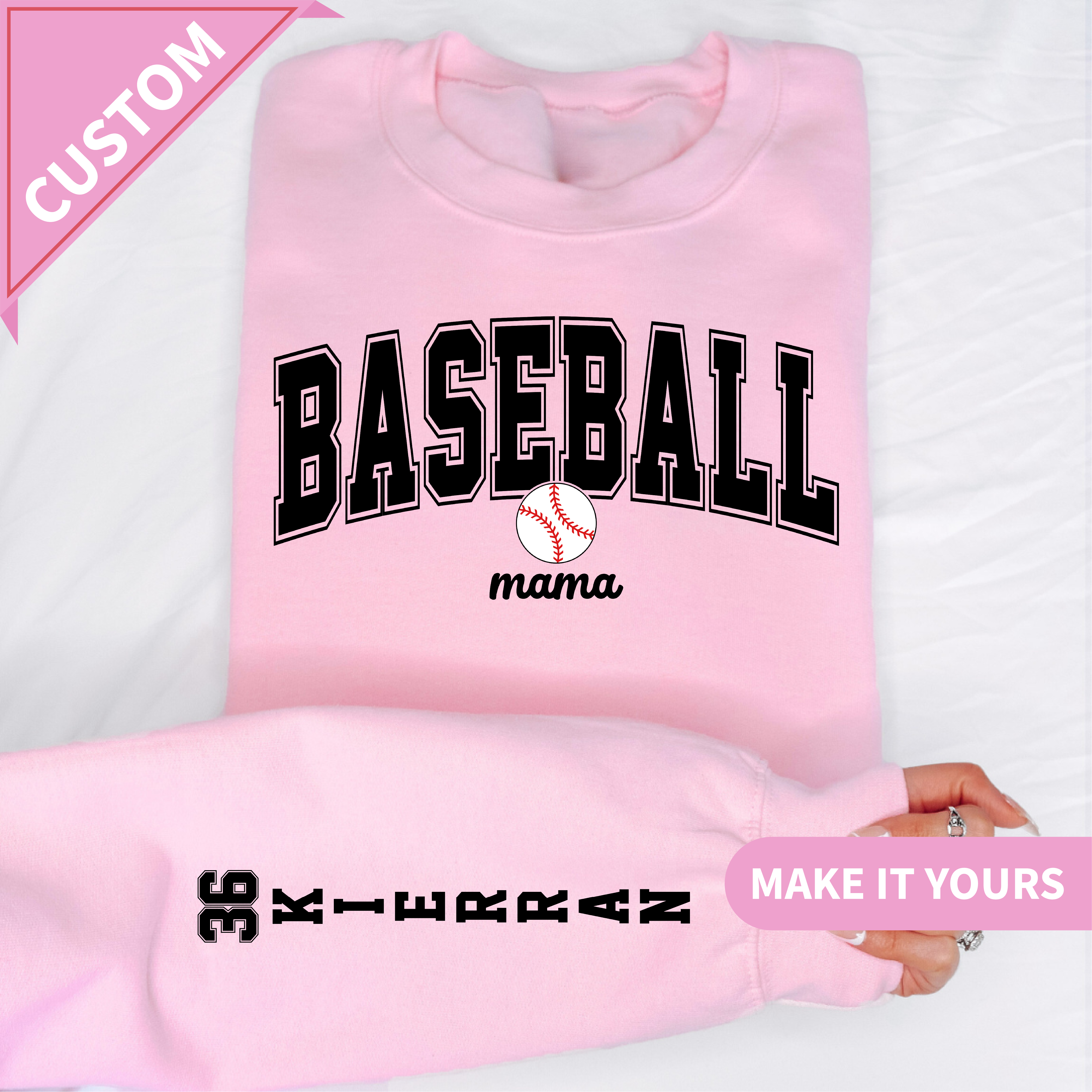 Custom Baseball Name Sports Team Pullover Sweatshirt