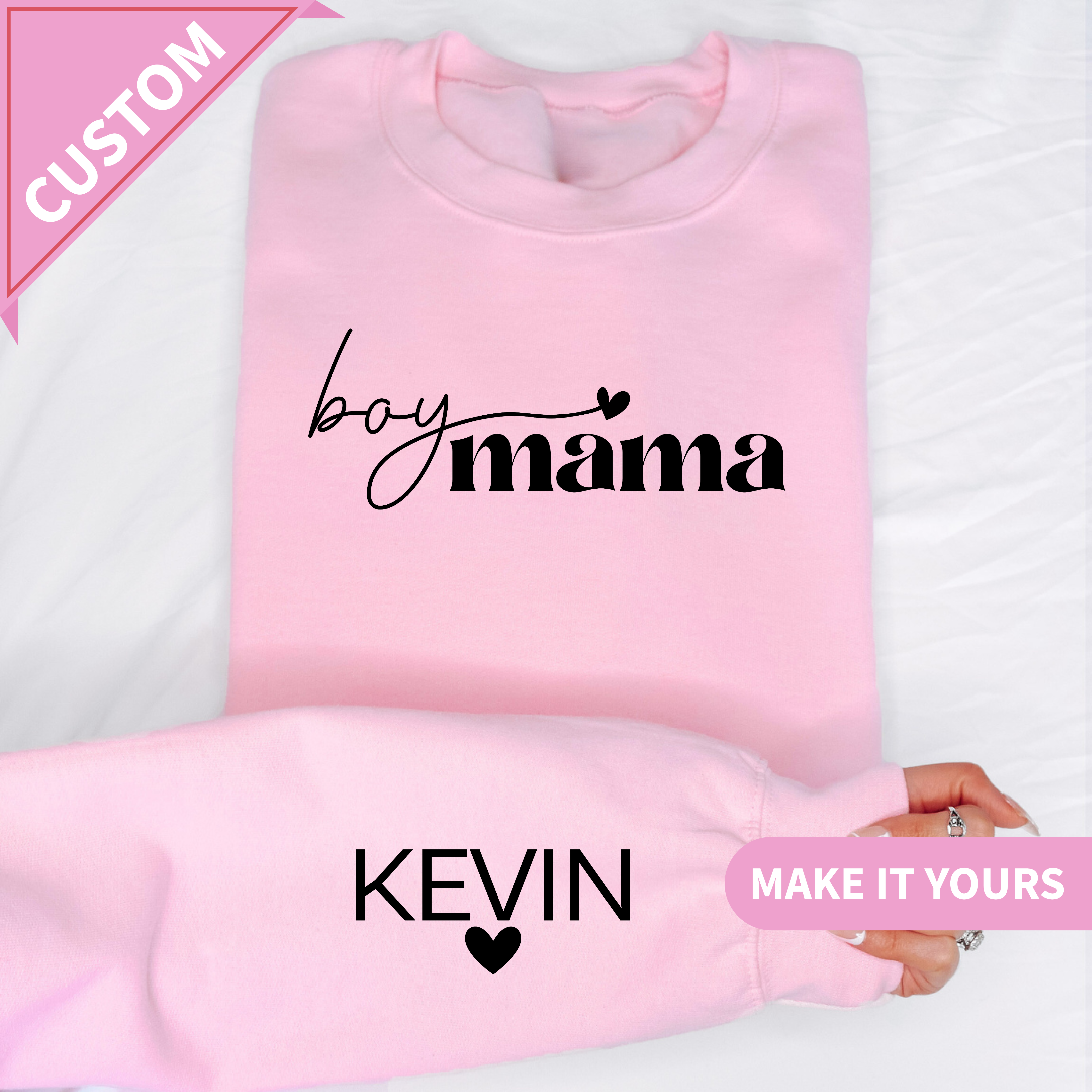 Boy Mama Custom Name Sweatshirt