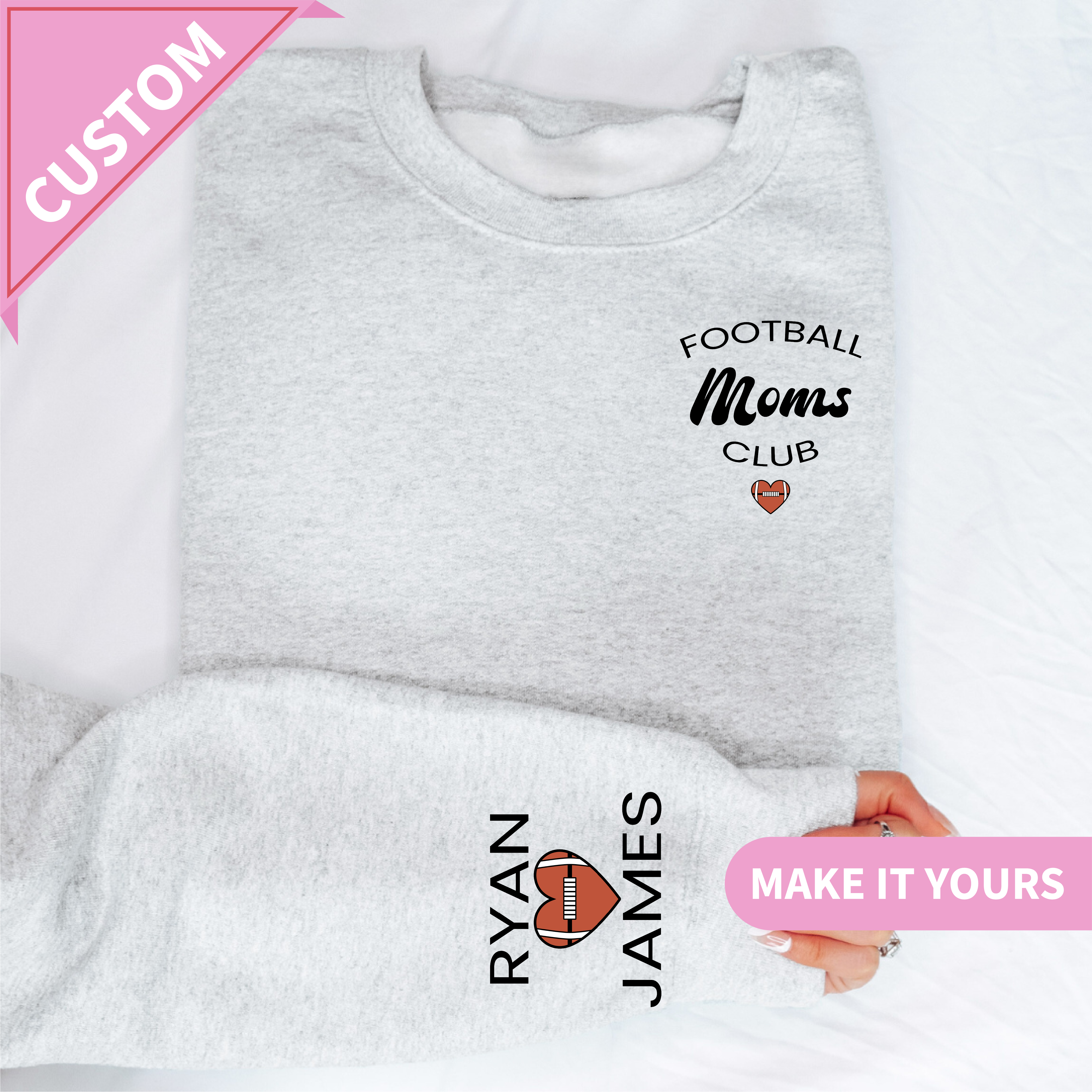 Custom Football Mom Game Day Wear Sweatshirt