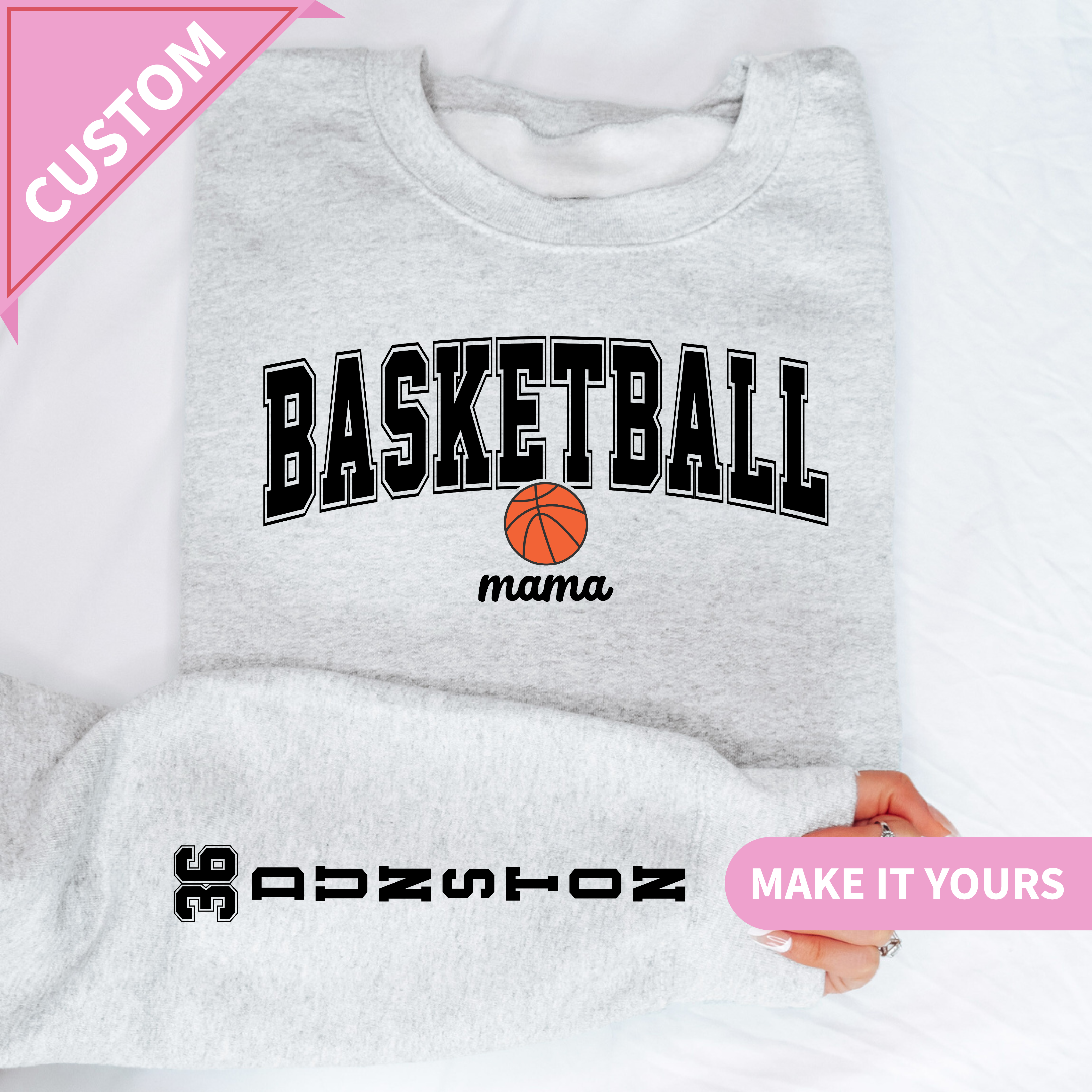Custom Basketball Mama Sports Fan Gift Sweatshirt