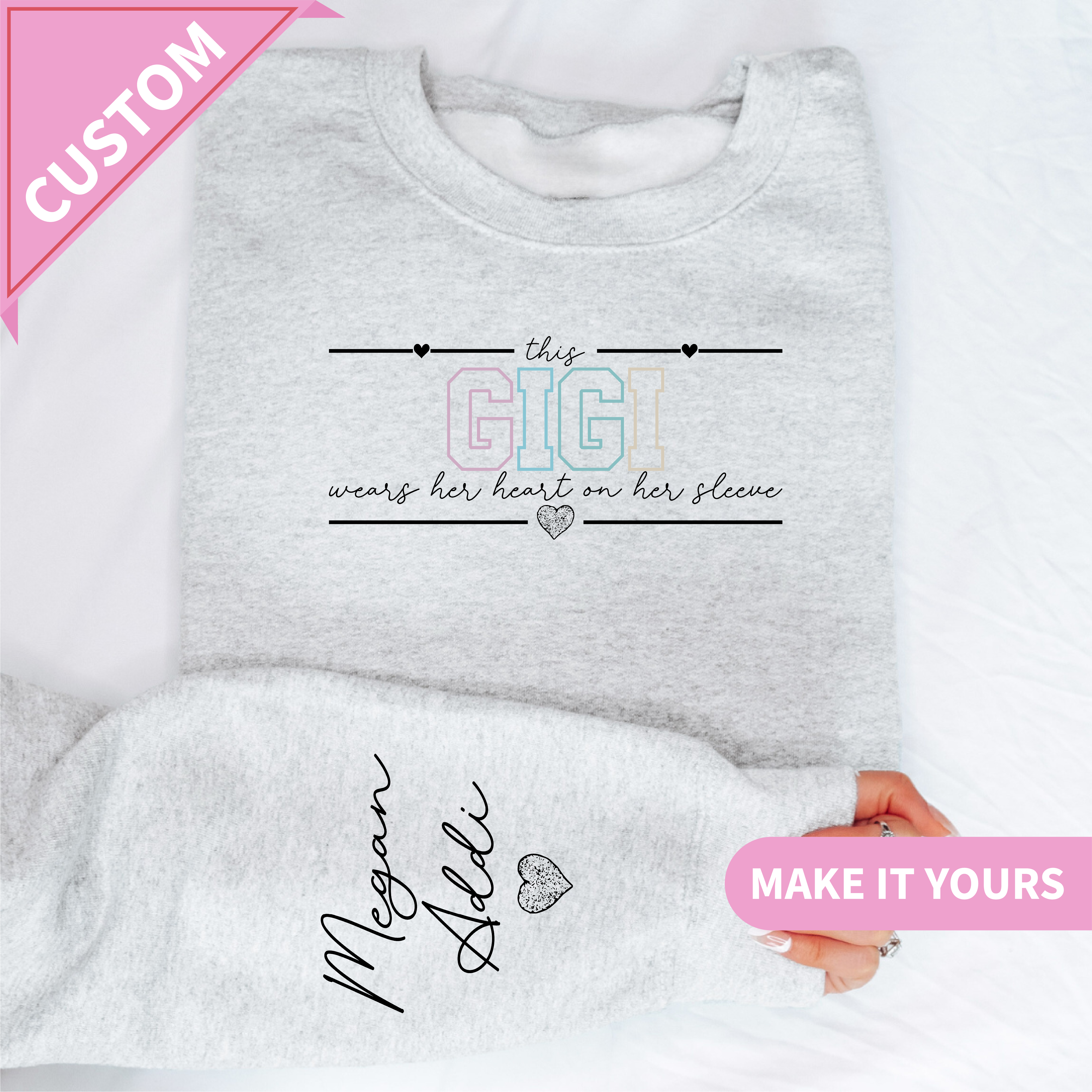 Custom Gigi Name Pullover for Grandma Sweatshirt