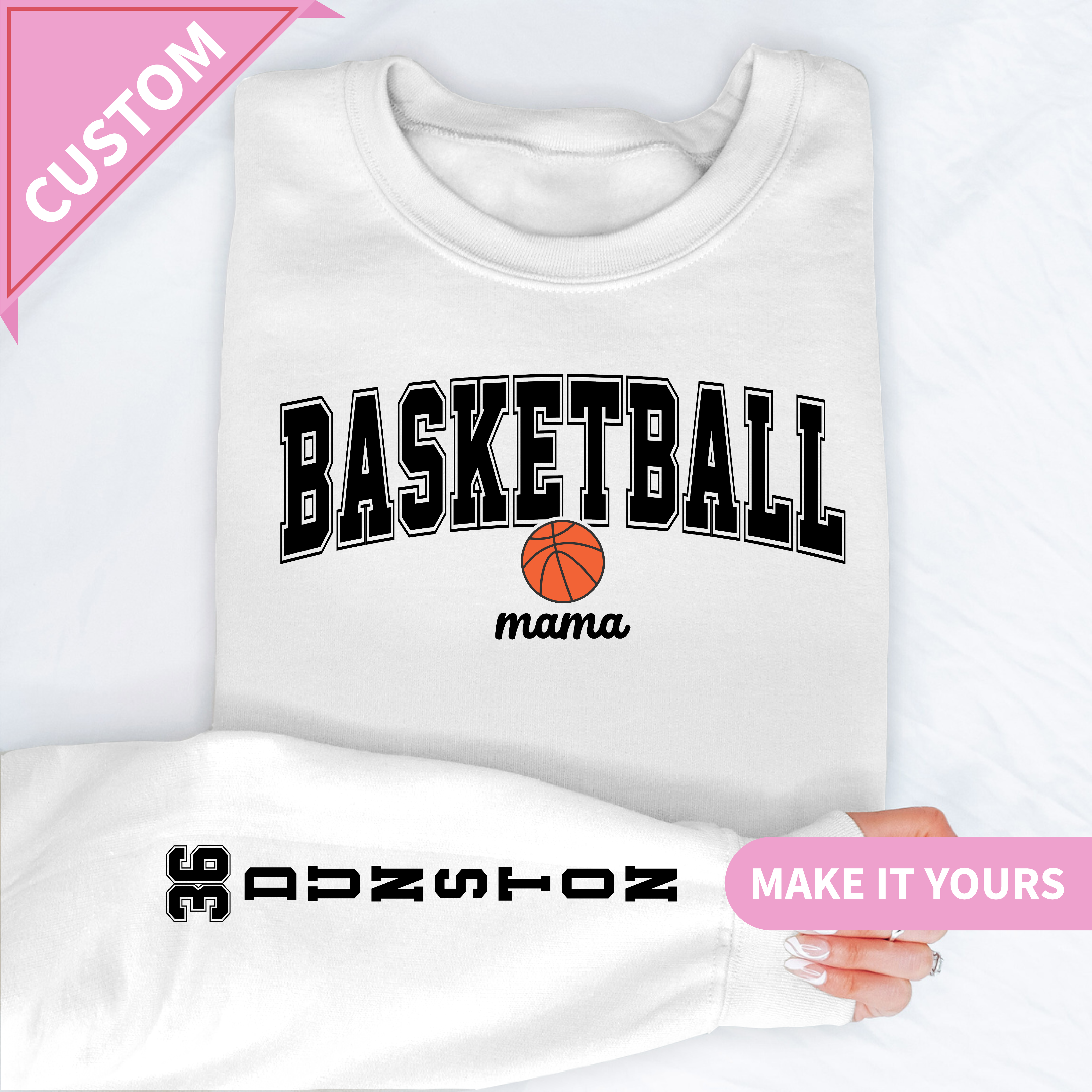 Custom Basketball Mama Sports Fan Gift Sweatshirt