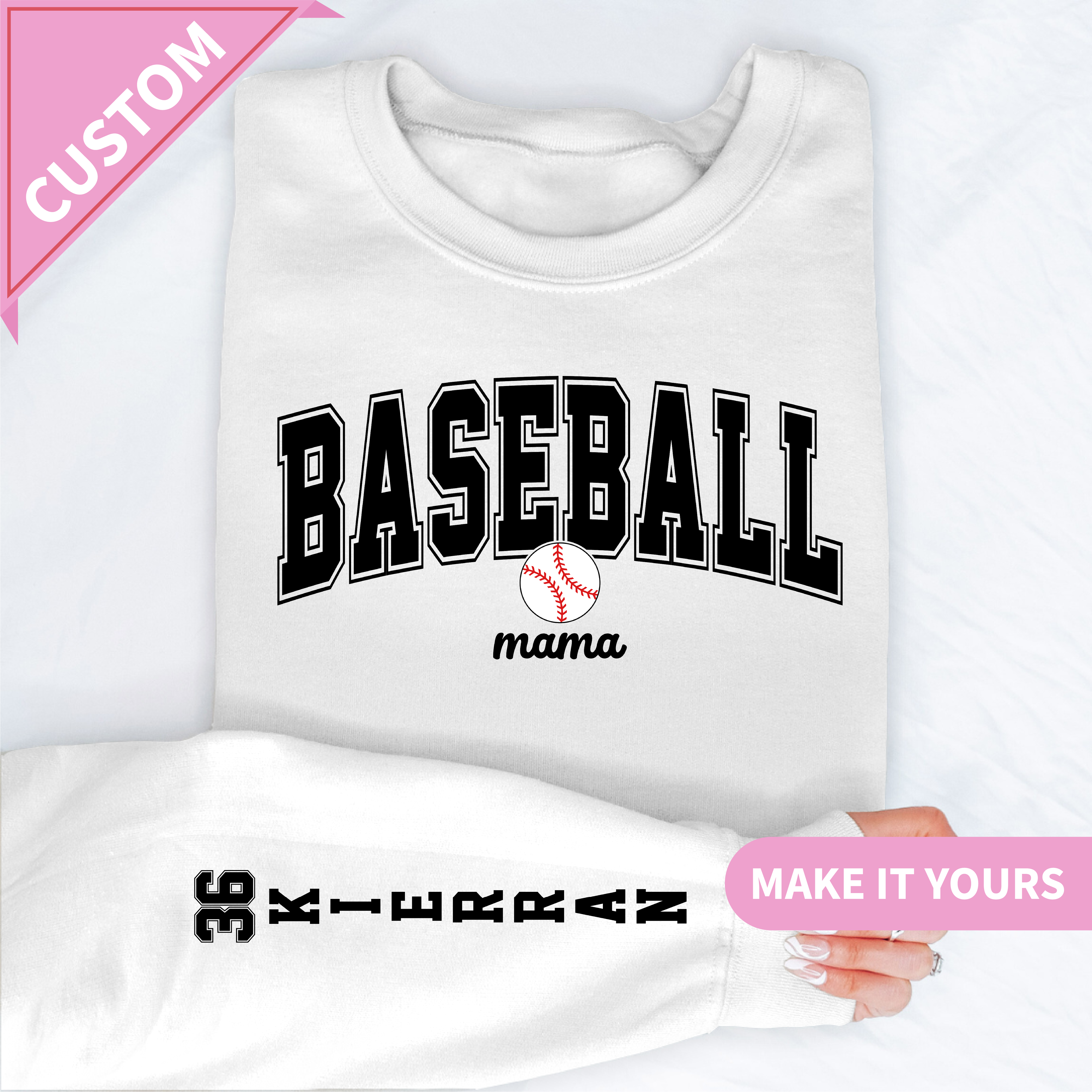 Custom Baseball Name Sports Team Pullover Sweatshirt
