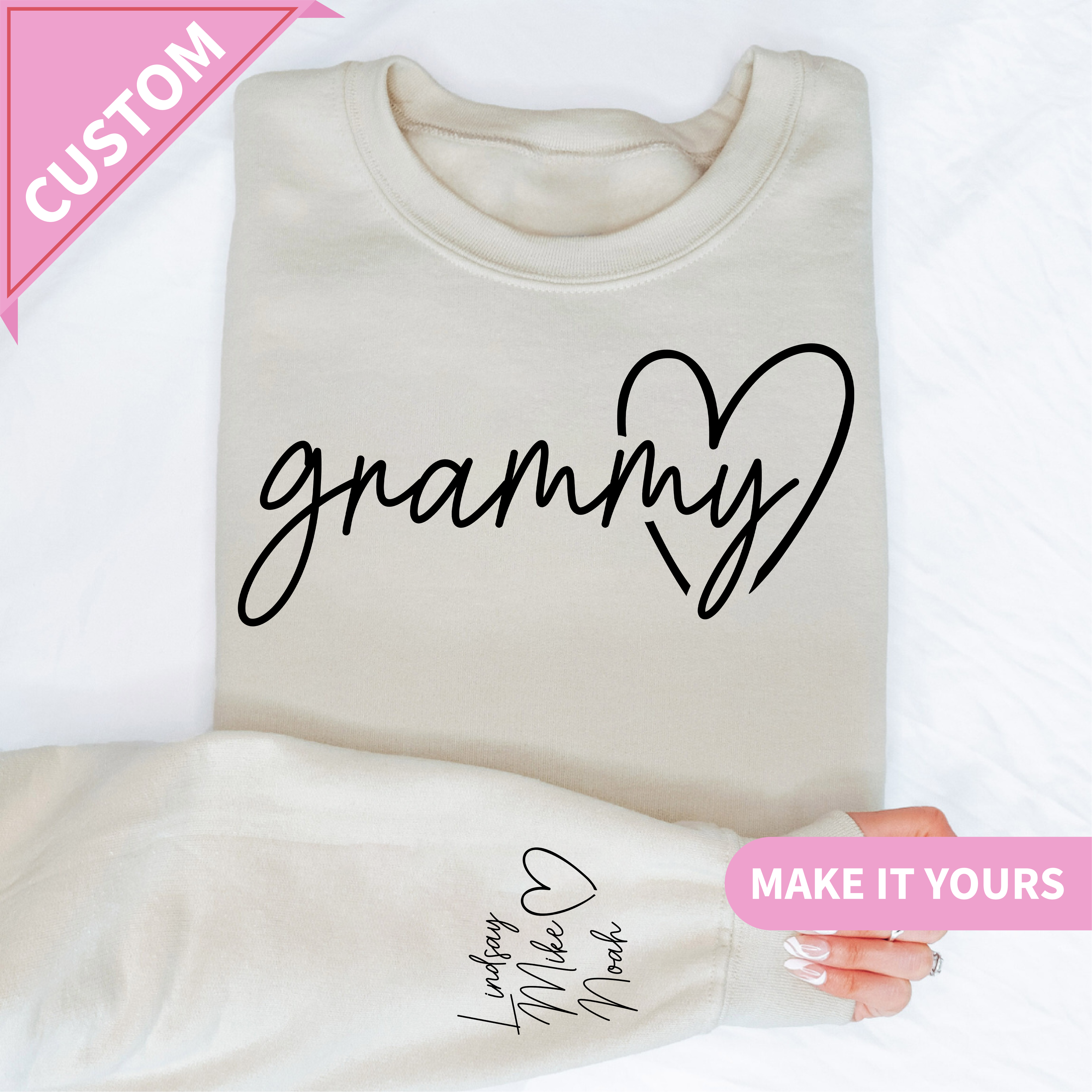 Personalized Grammy Sweatshirt With Custom Custom Grandkids Names