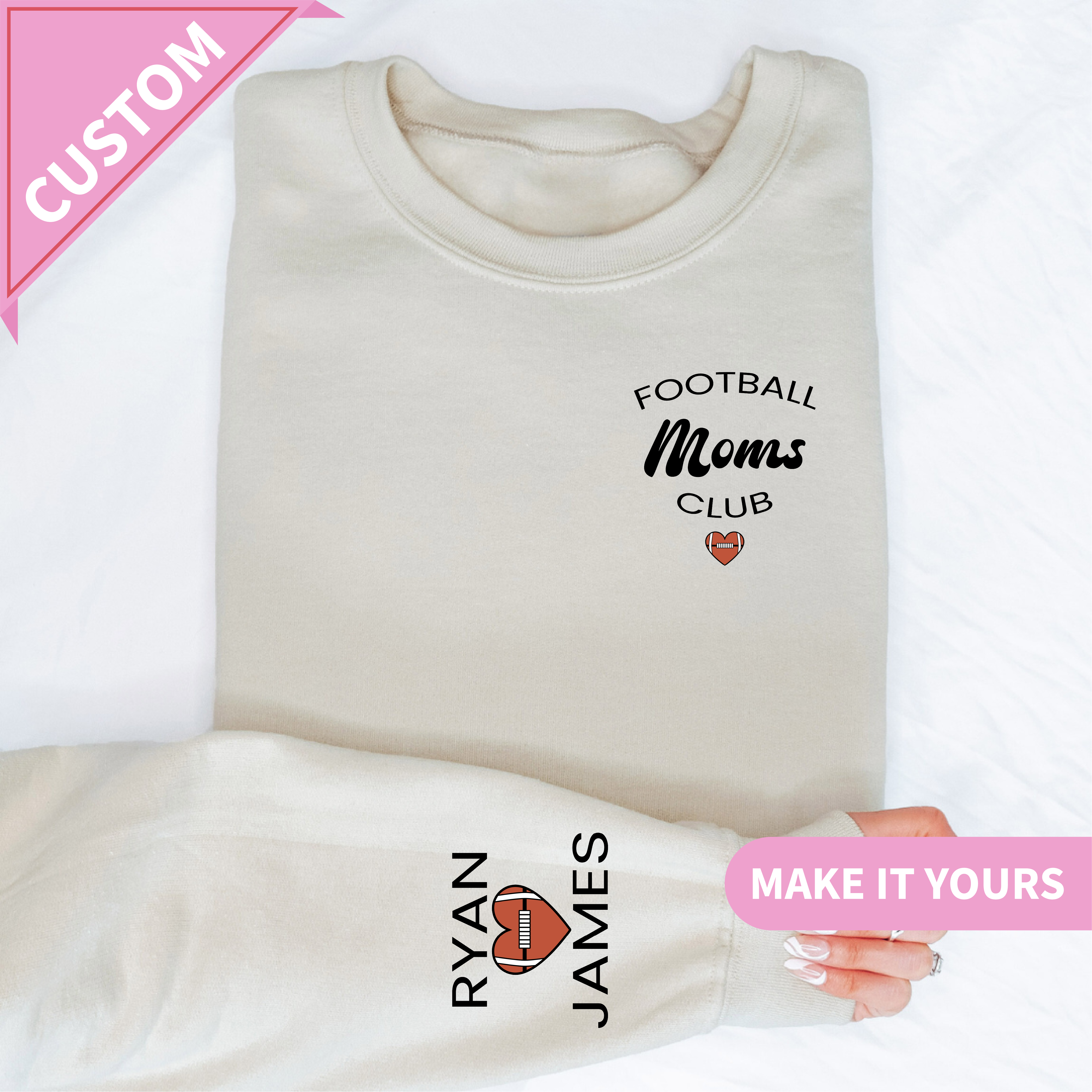 Custom Football Mom Game Day Wear Sweatshirt