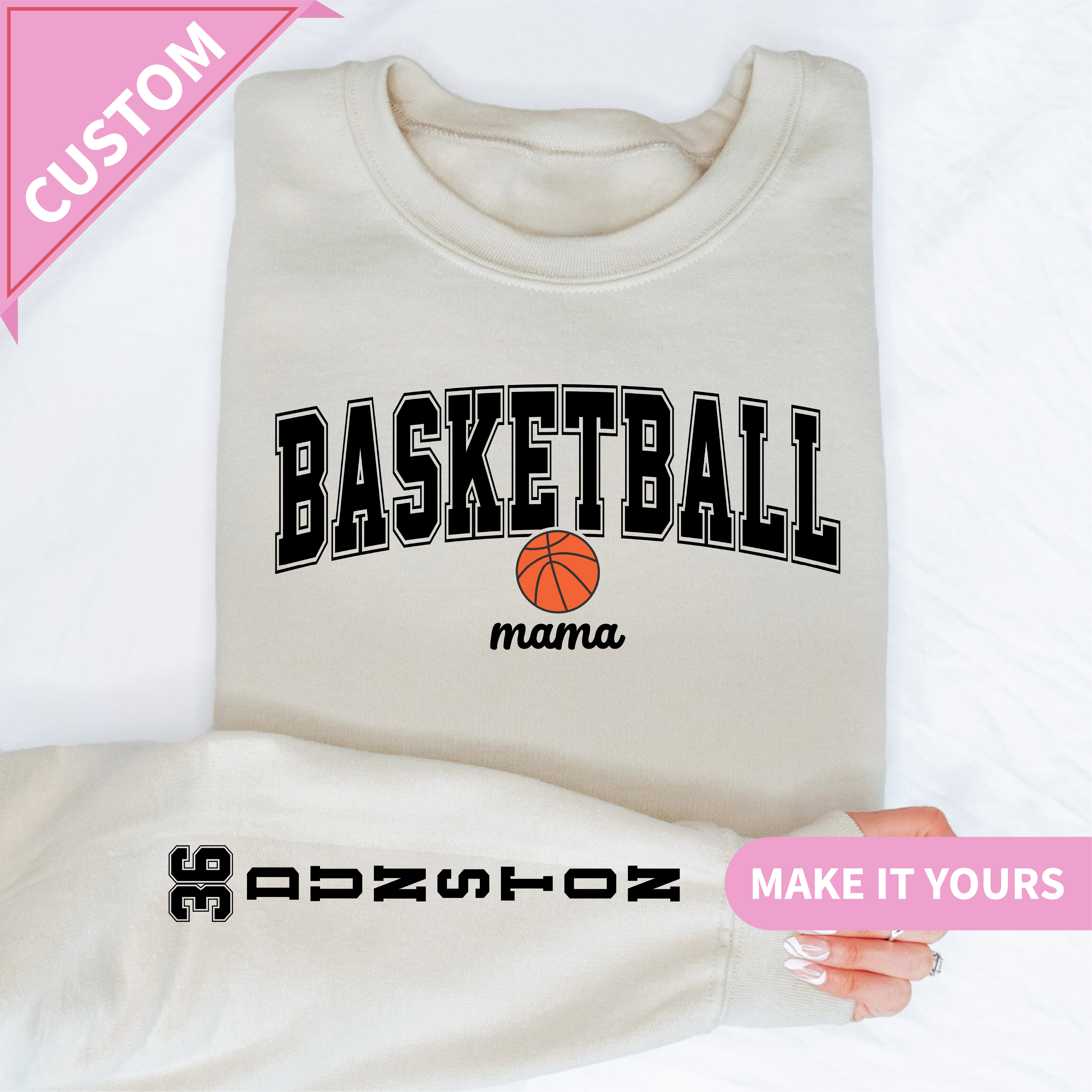 Custom Basketball Mama Sports Fan Gift Sweatshirt