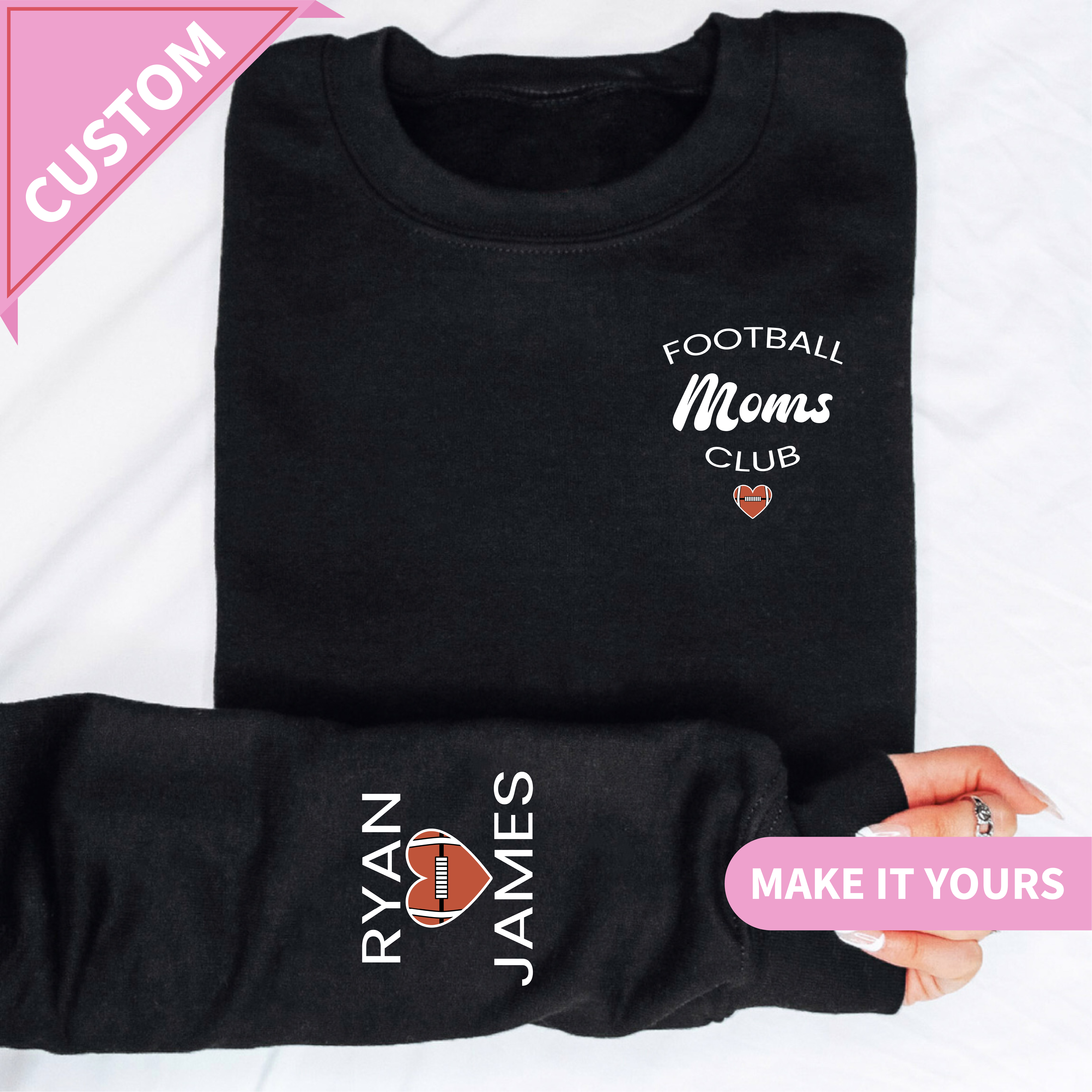 Custom Football Mom Game Day Wear Sweatshirt