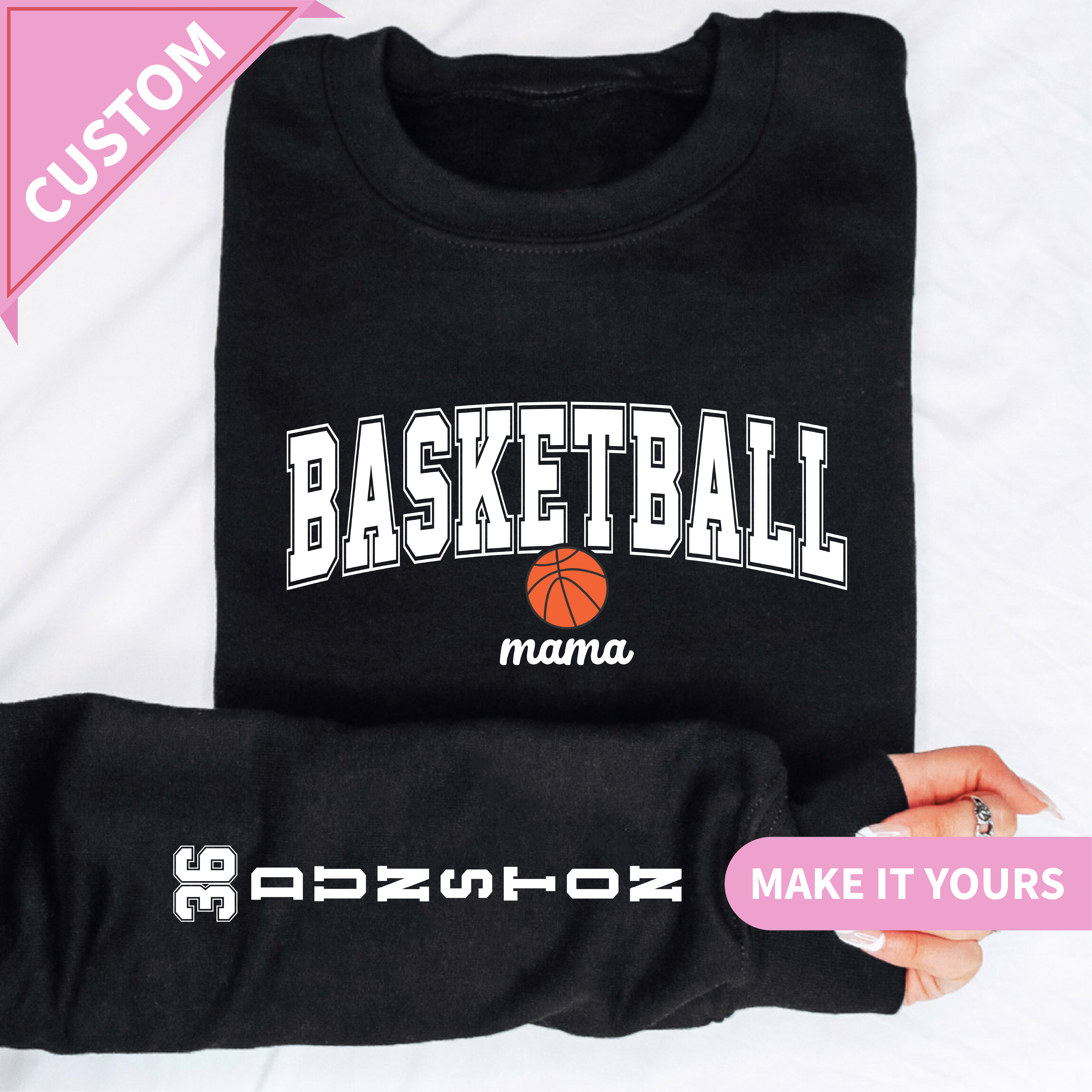 Custom Basketball Mama Sports Fan Gift Sweatshirt
