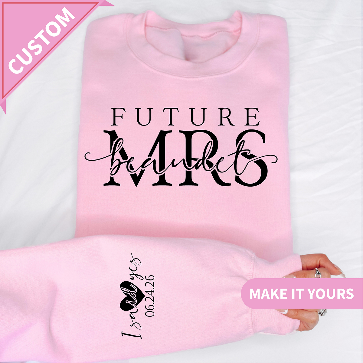 Personalisierter Future Mrs Braut Geschenk Sweatshirt