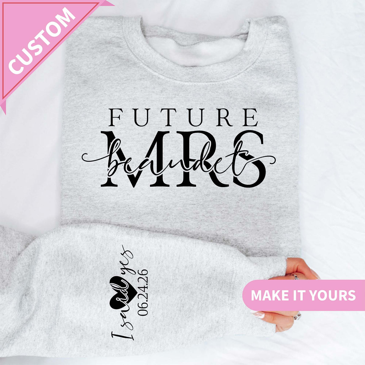 Personalisierter Future Mrs Braut Geschenk Sweatshirt