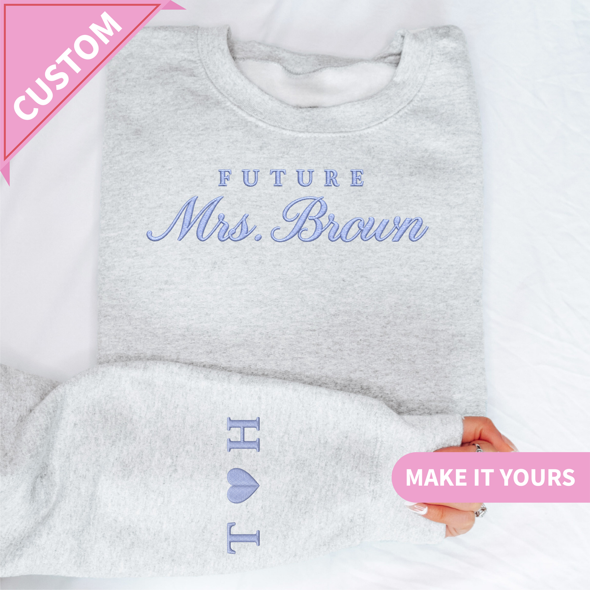 „Zukünftige Frau“ – Personalisiertes, kuscheliges Fleece-Sweatshirt für Verlobte