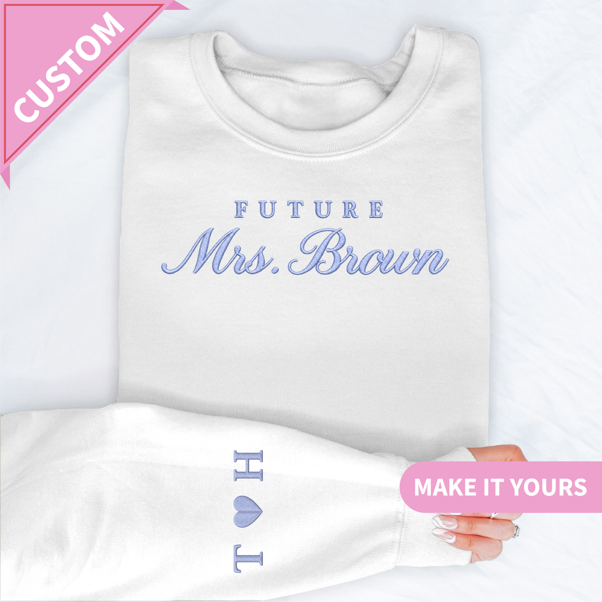 „Zukünftige Frau“ – Personalisiertes, kuscheliges Fleece-Sweatshirt für Verlobte
