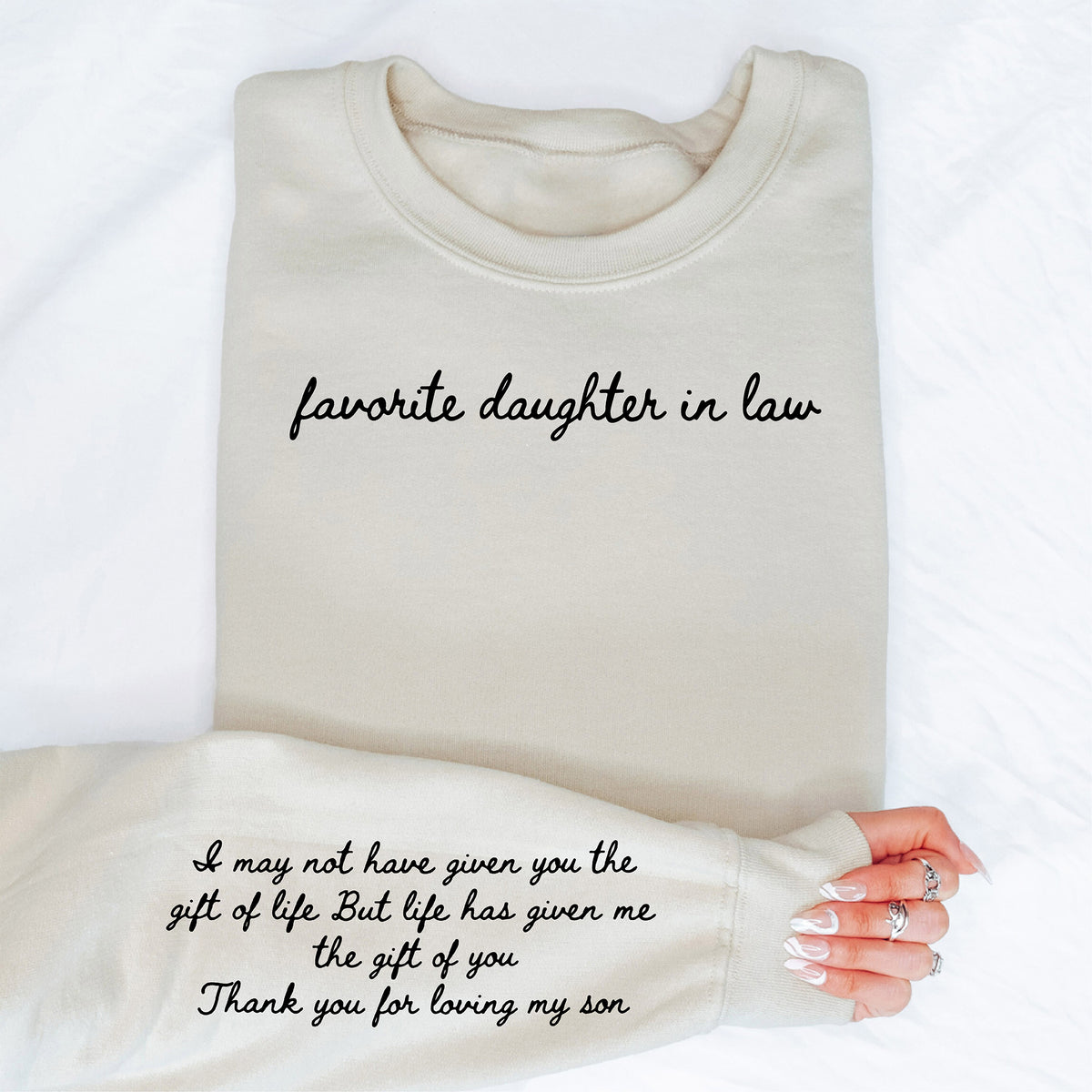 "Favorite Daughter-In-Law" – Sarcastic In-Law Humor Cozy Sweatshirt
