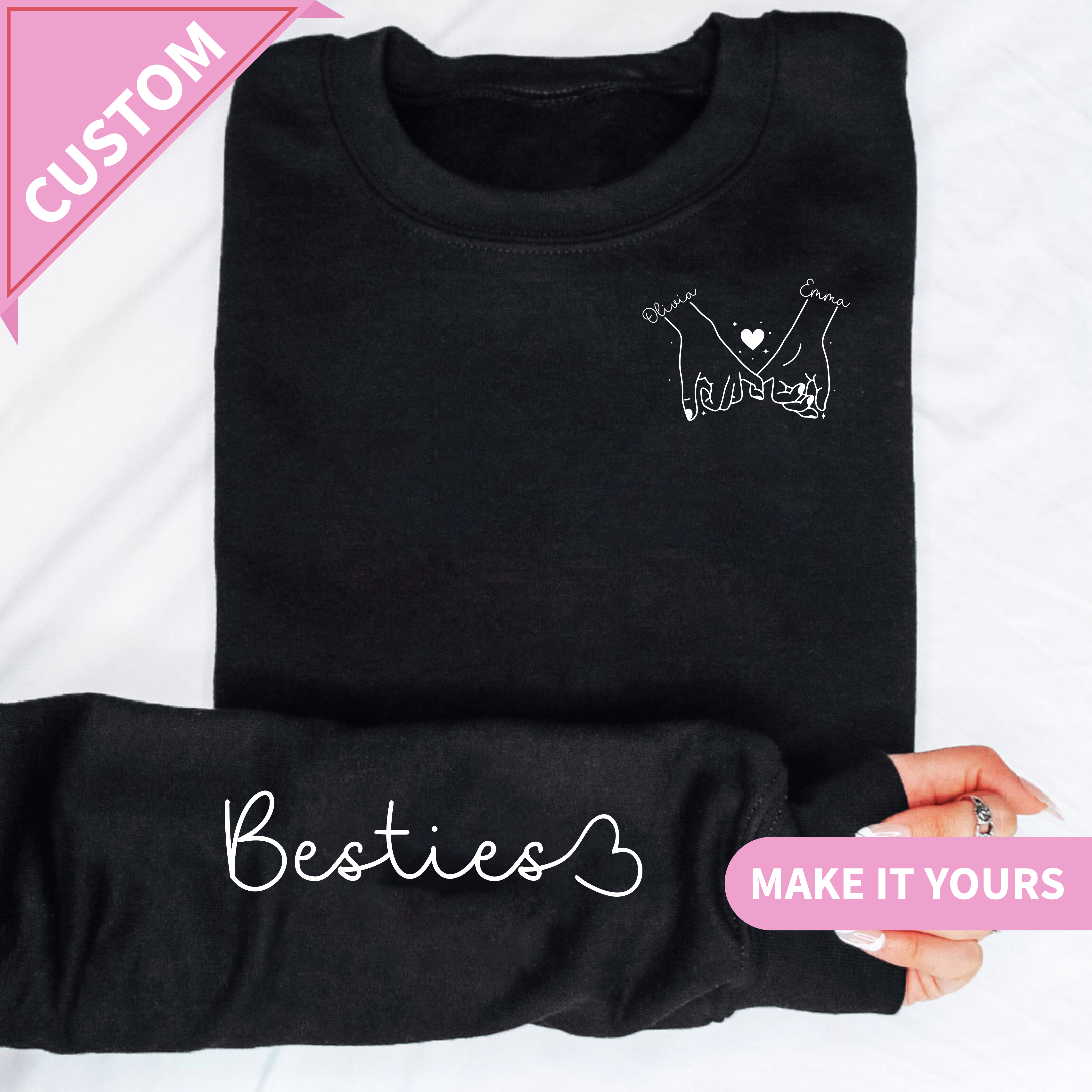 Custom Besties Sweatshirt Sweatshirt