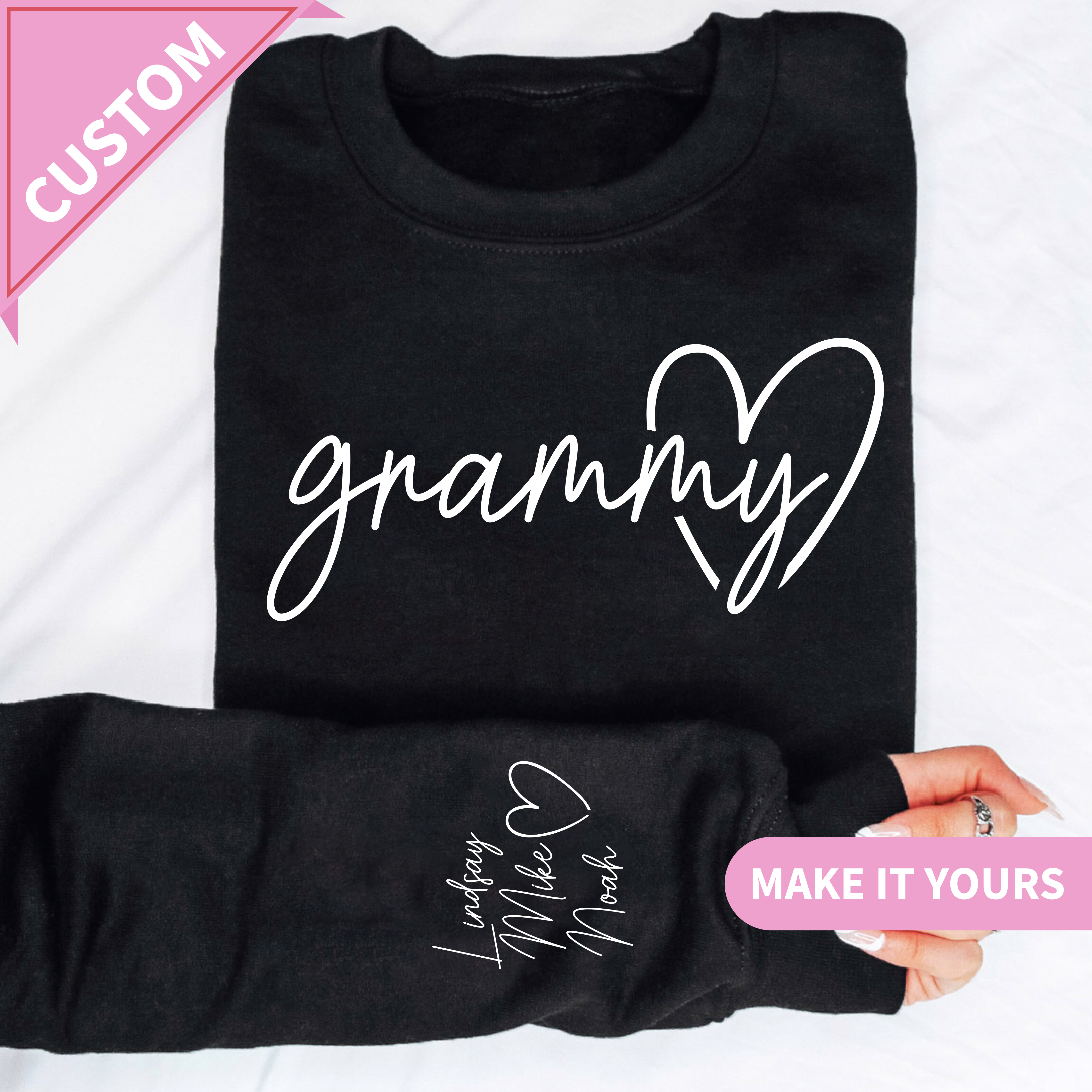 Personalized Grammy Sweatshirt With Custom Custom Grandkids Names