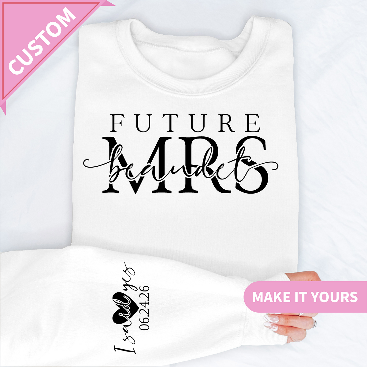 Personalisierter Future Mrs Braut Geschenk Sweatshirt