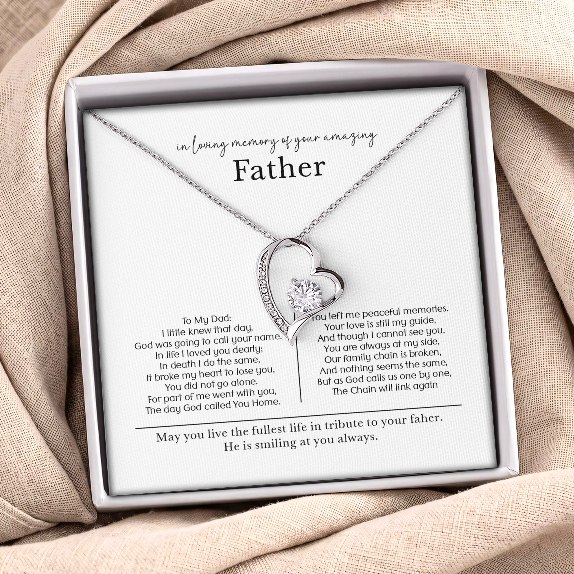 In Loving Memory Of Your Amazing Father Jewelry