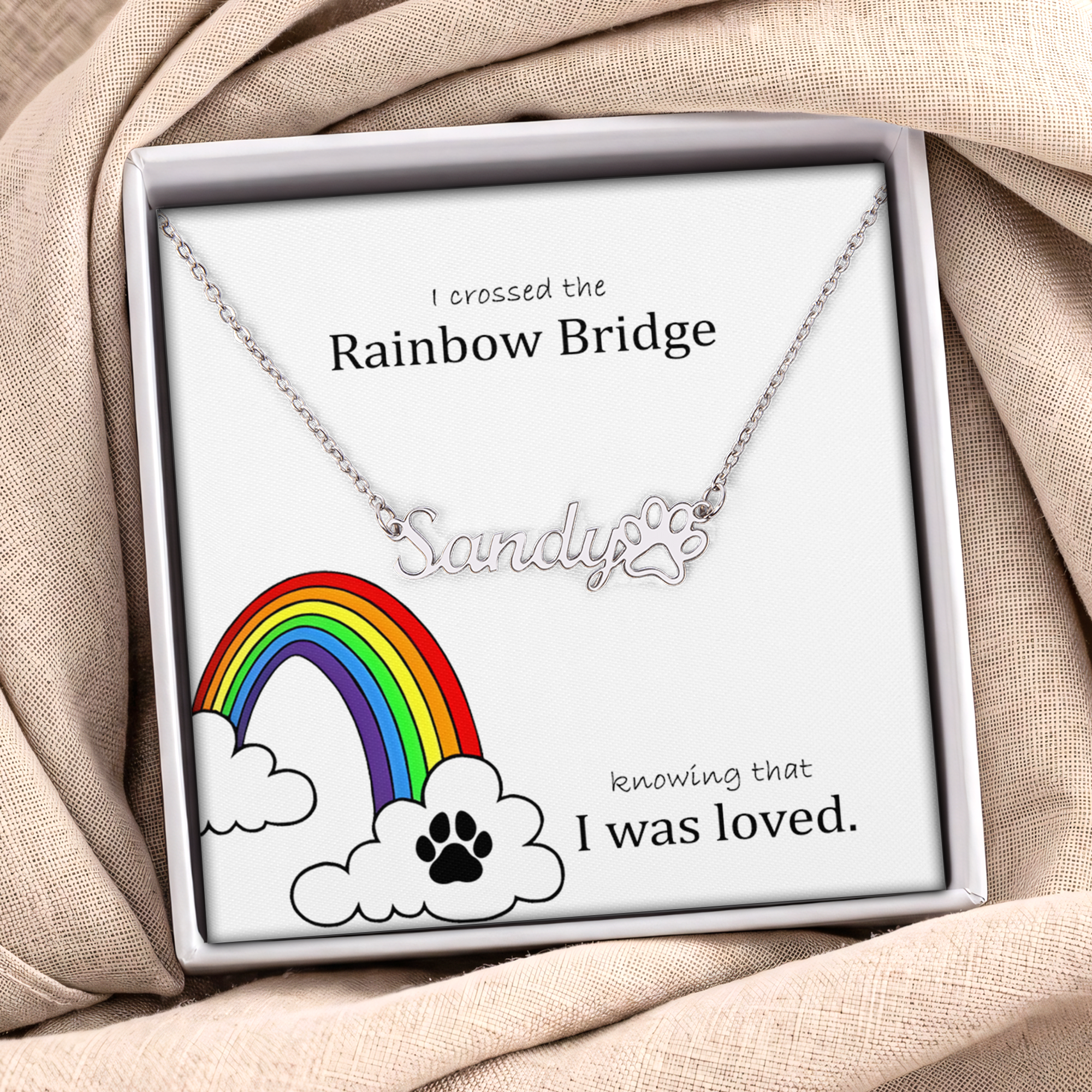 Rainbow Bridge Pet Memorial Jewelry