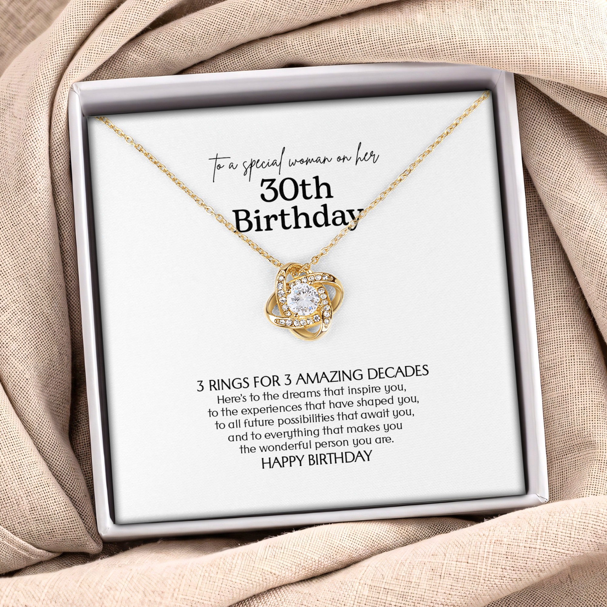 To A Special Woman On Her 30th Birthday Jewelry