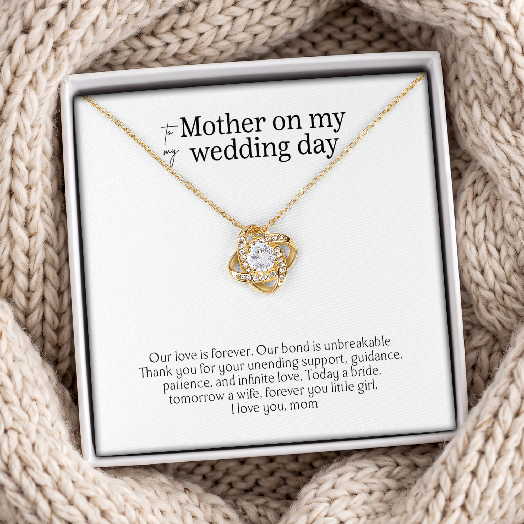 To  Mother On My Wedding Day Necklace