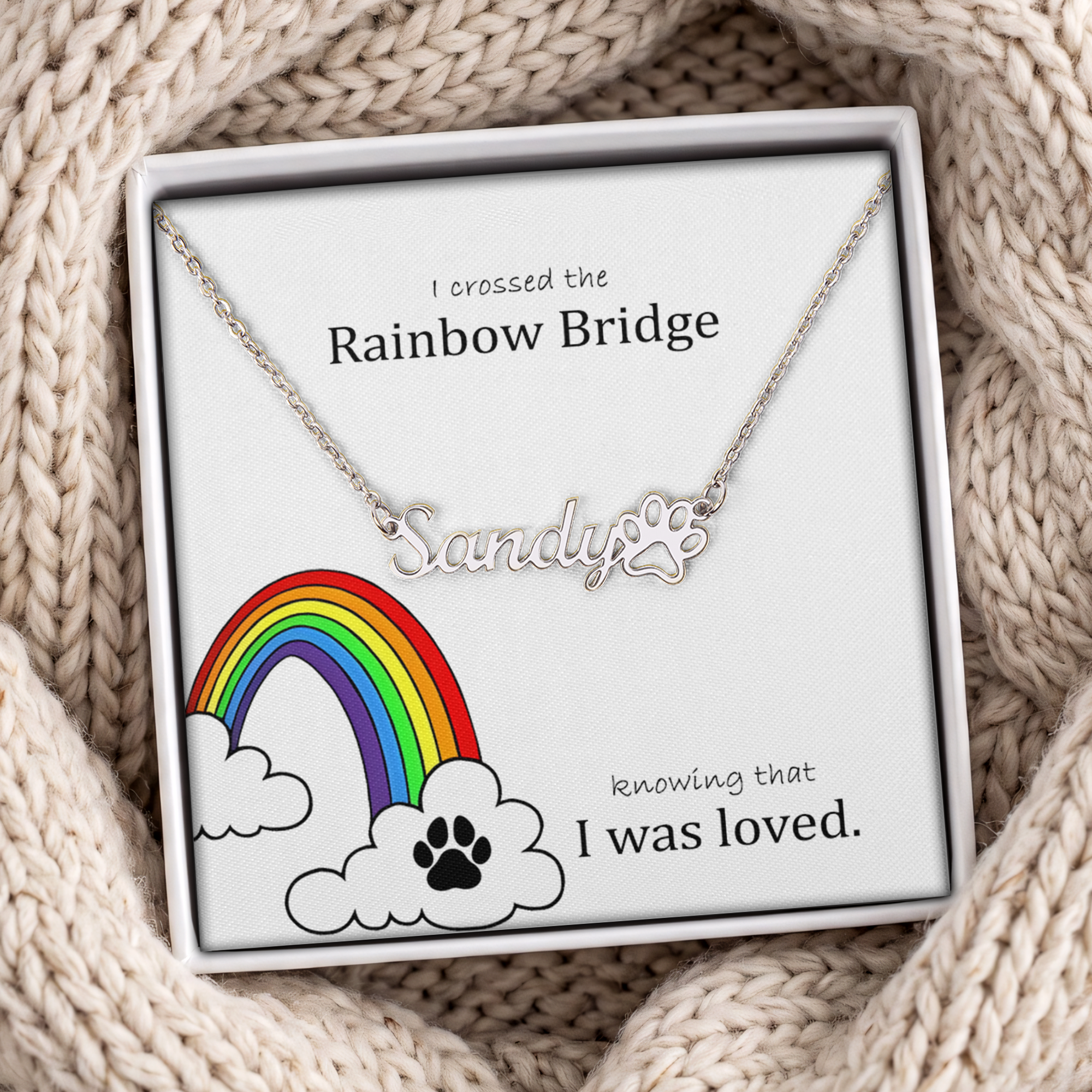 Rainbow Bridge Pet Memorial Jewelry