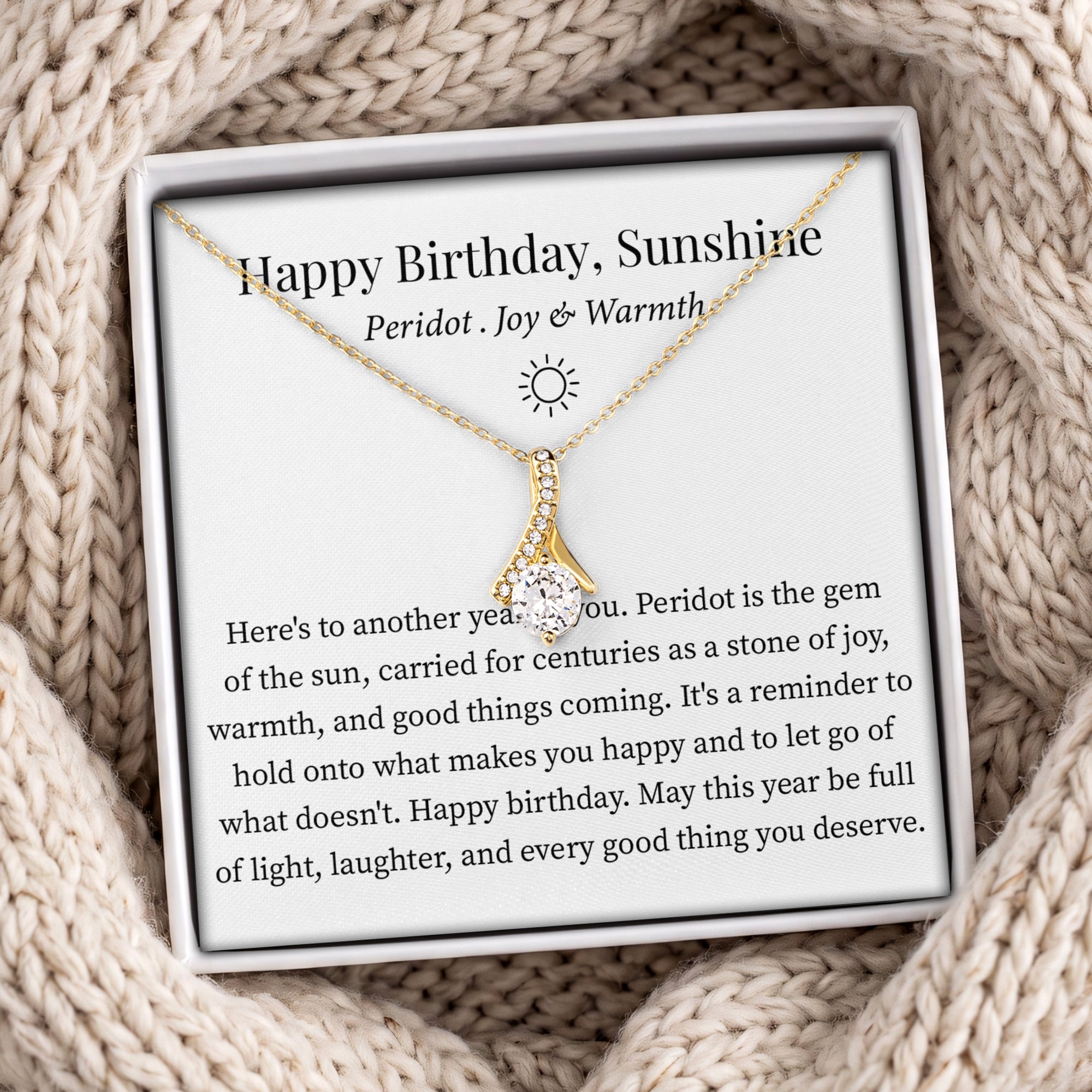 Joyería «Feliz cumpleaños, rayito de sol»