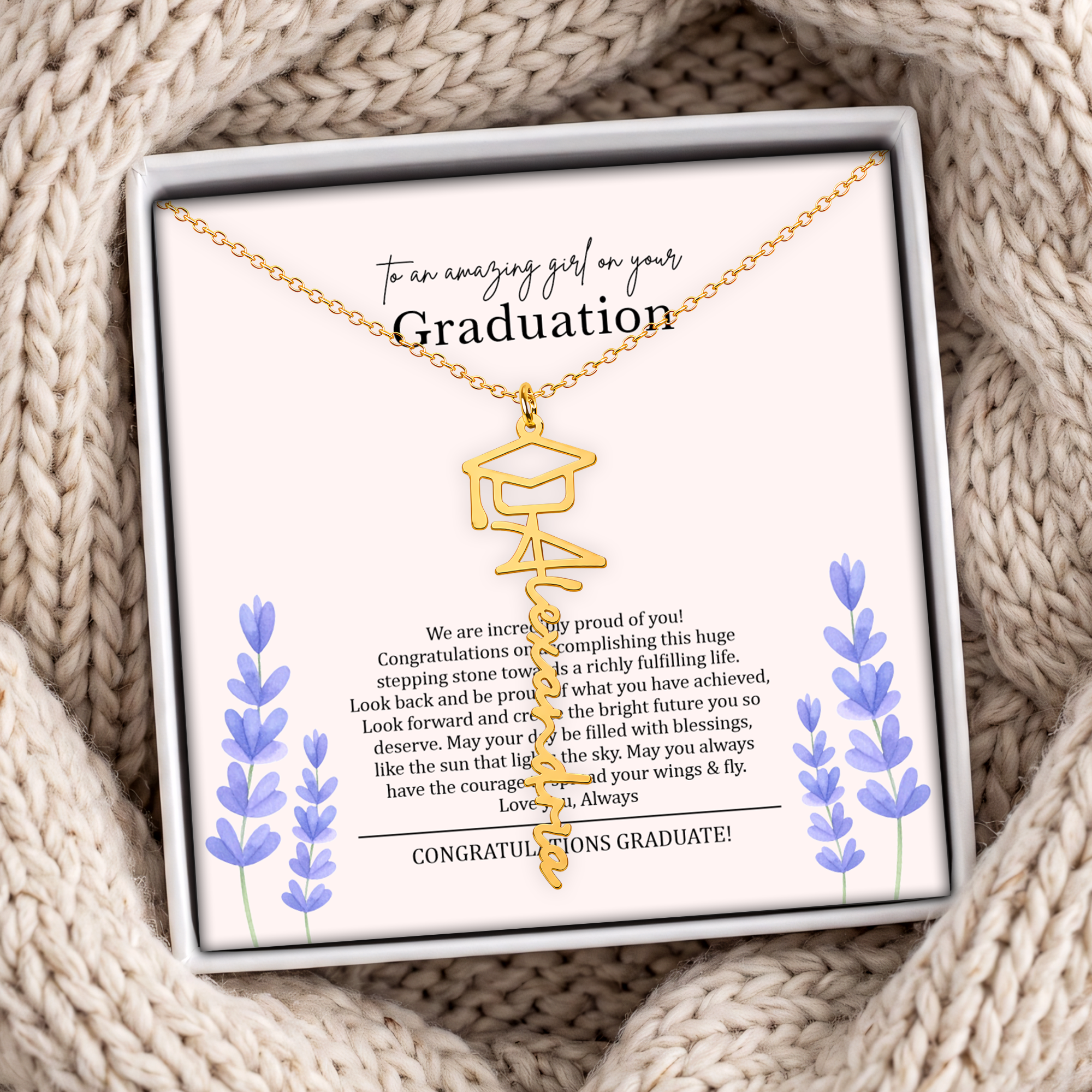 Personalized To An Amazing Girl On Your Graduation Jewelry