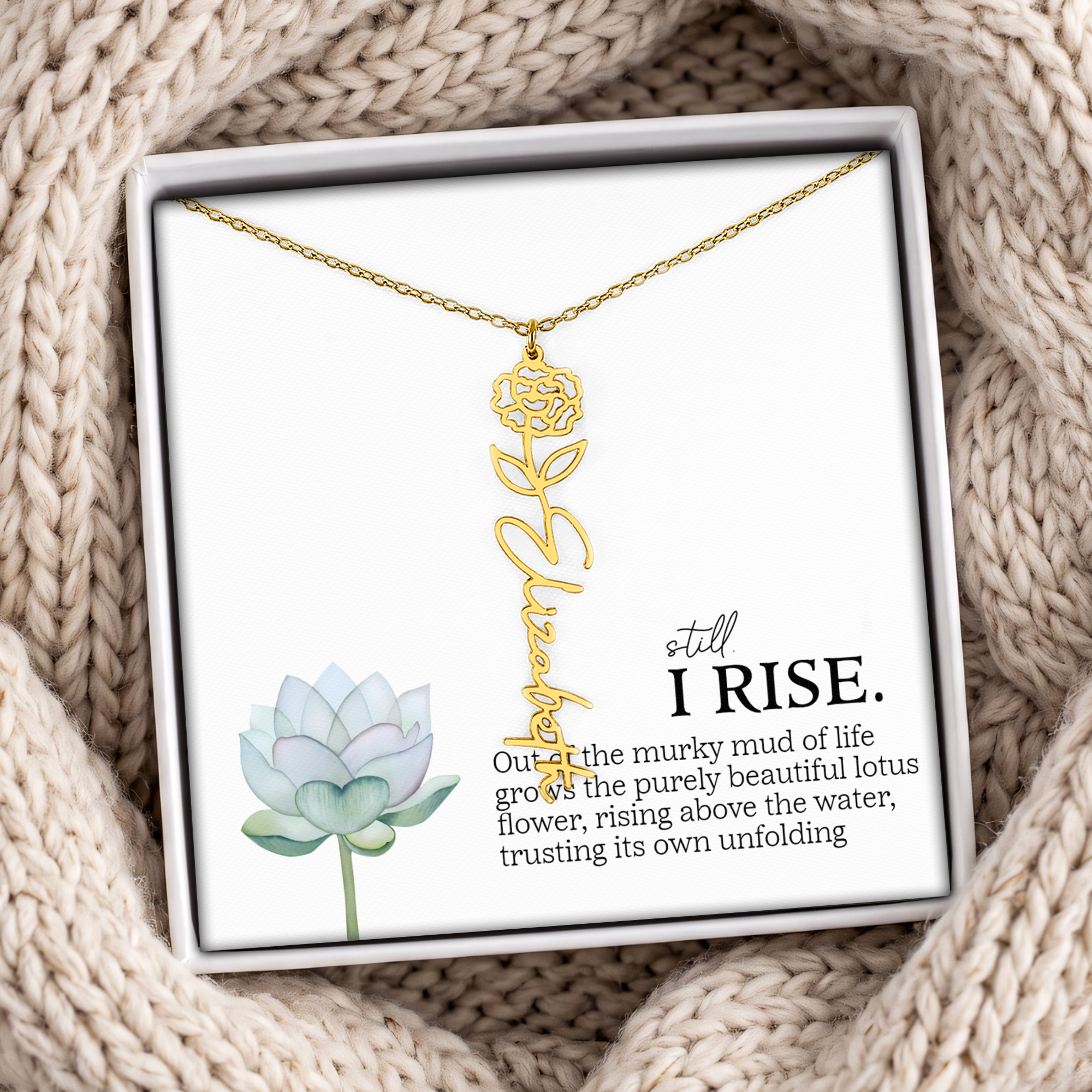 Still I Rise Lotus  Jewelry