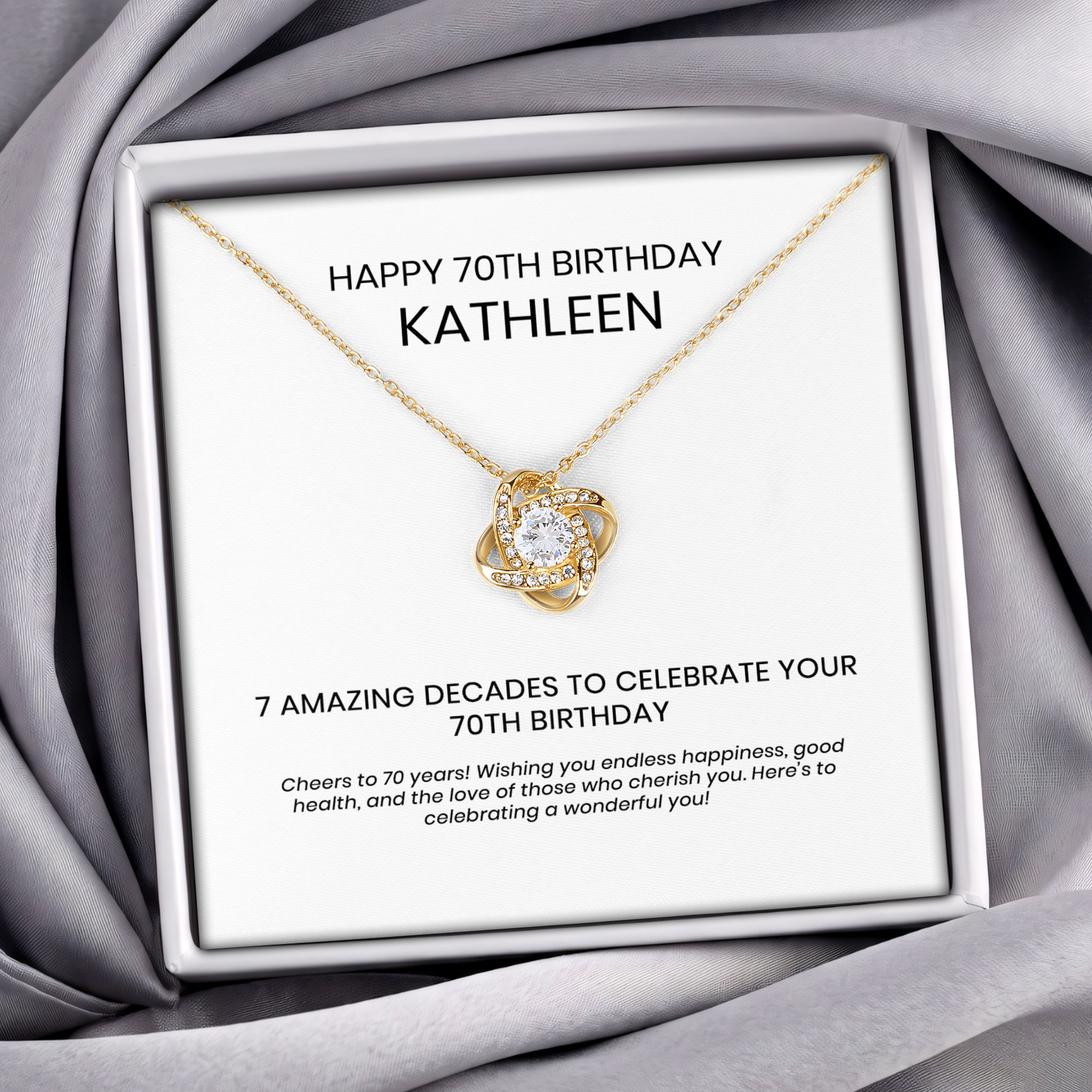 Personalized 70th Birthday Jewelry