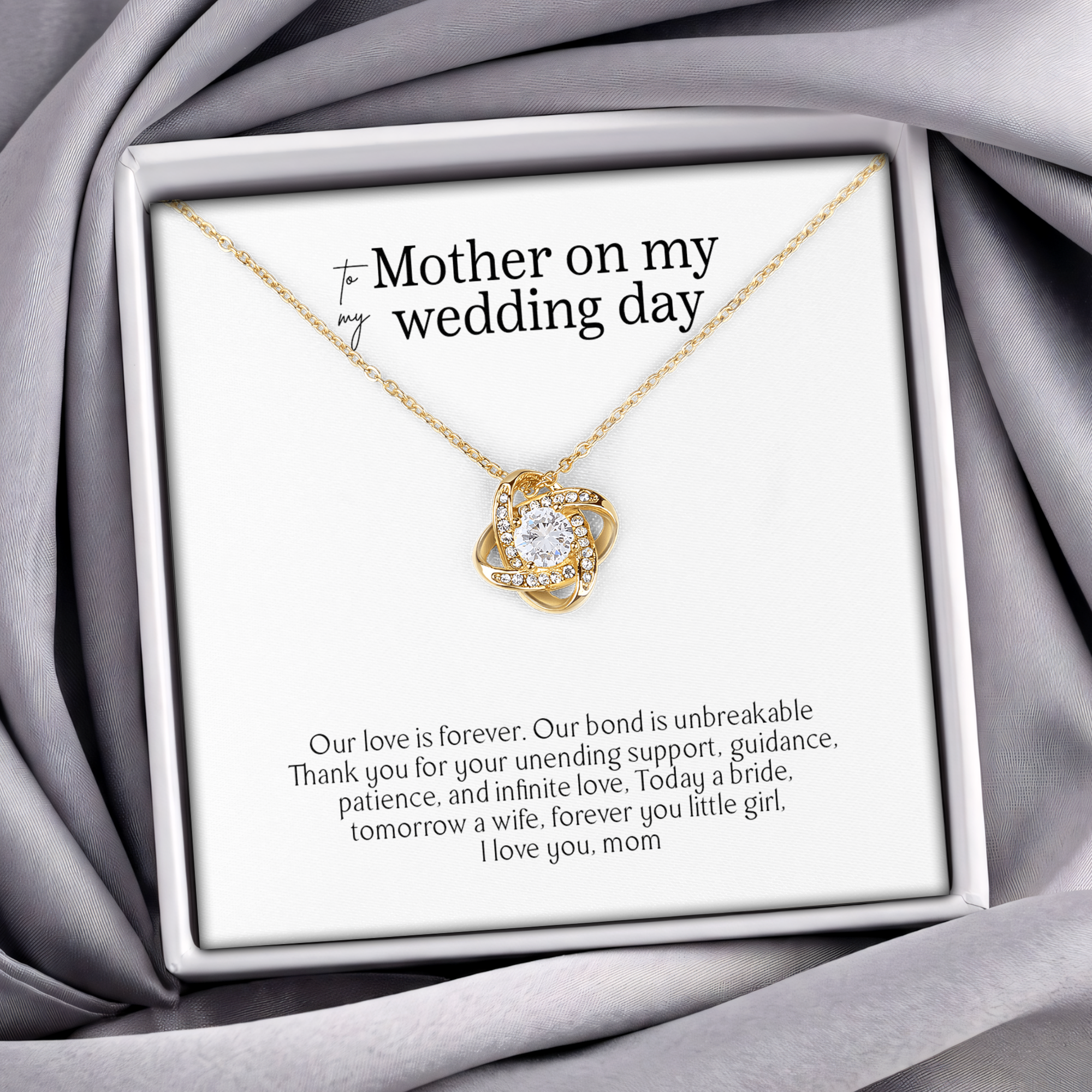 To  Mother On My Wedding Day Necklace