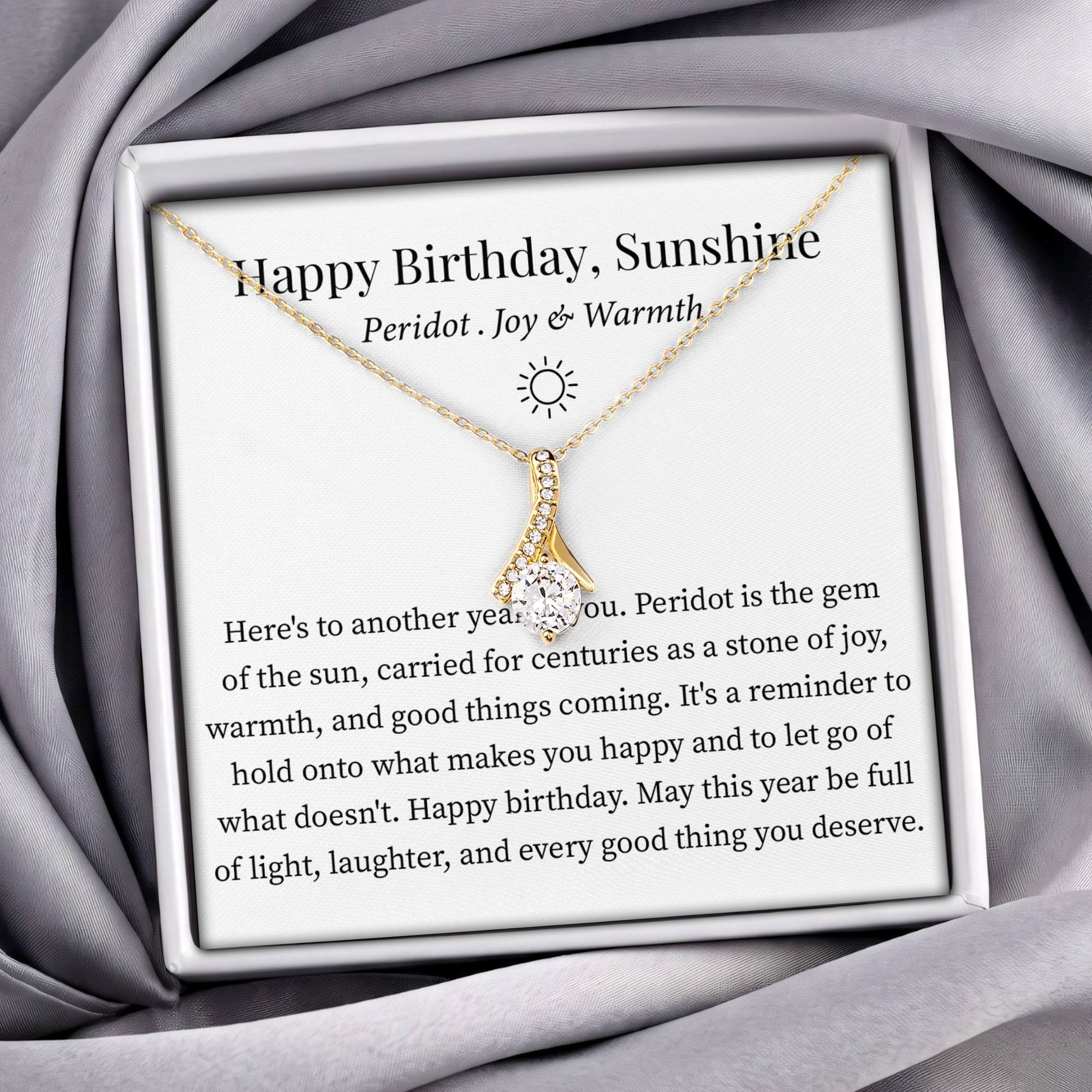 Joyería «Feliz cumpleaños, rayito de sol»
