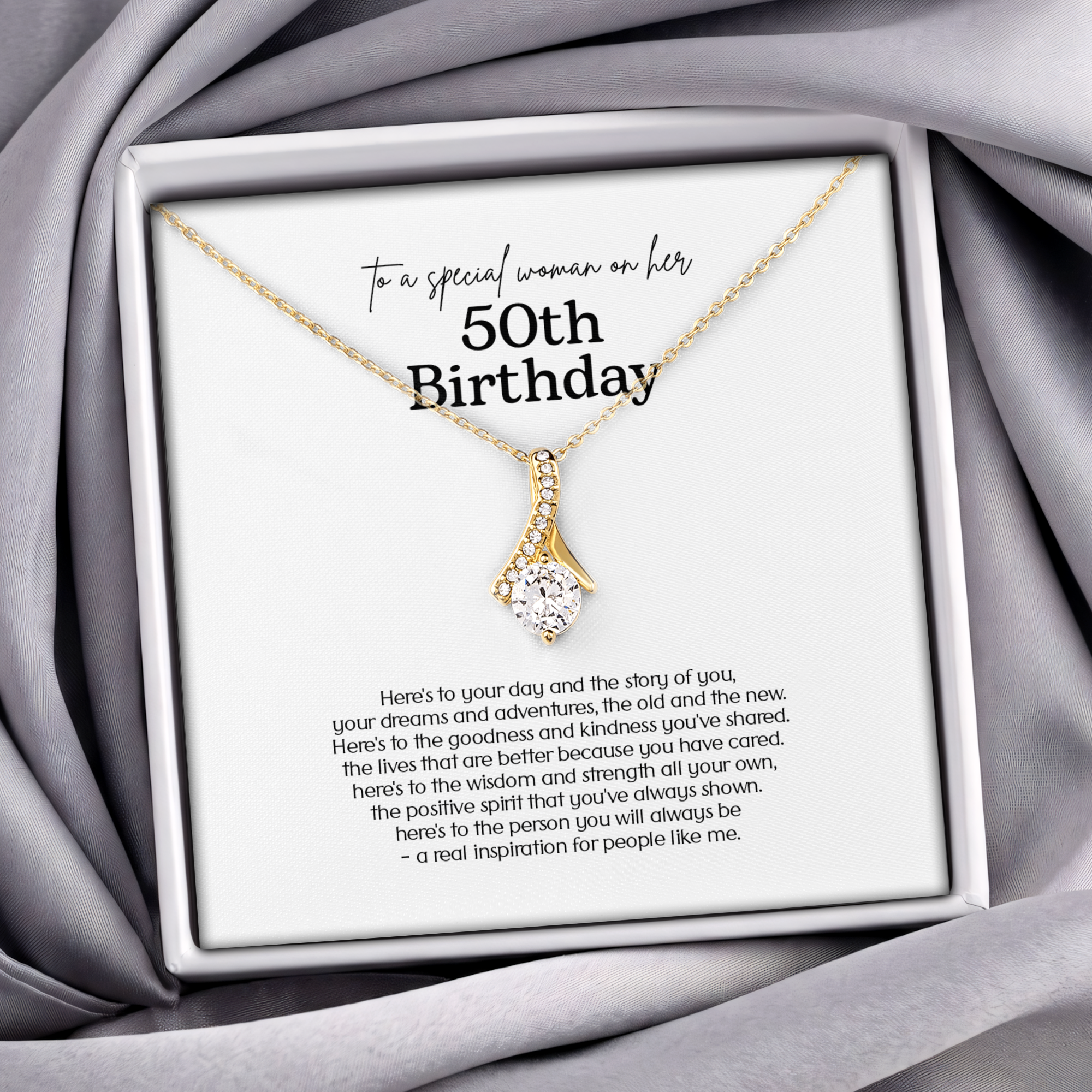 To A Special Woman On Her 50th Birthday Jewelry